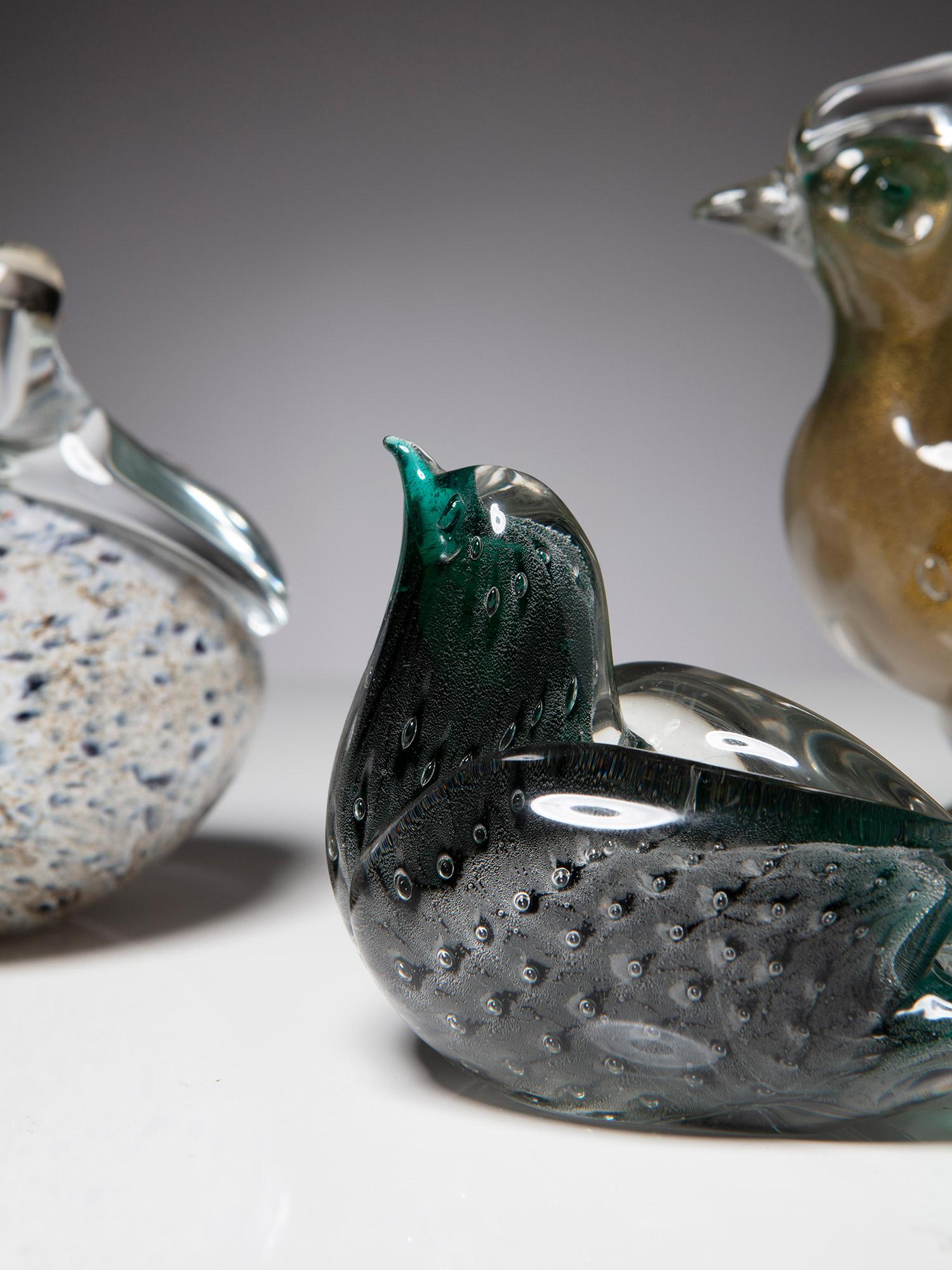 Vetro di Murano Uccelli di Murano di Alfredo Barbini / VAMSA in vendita