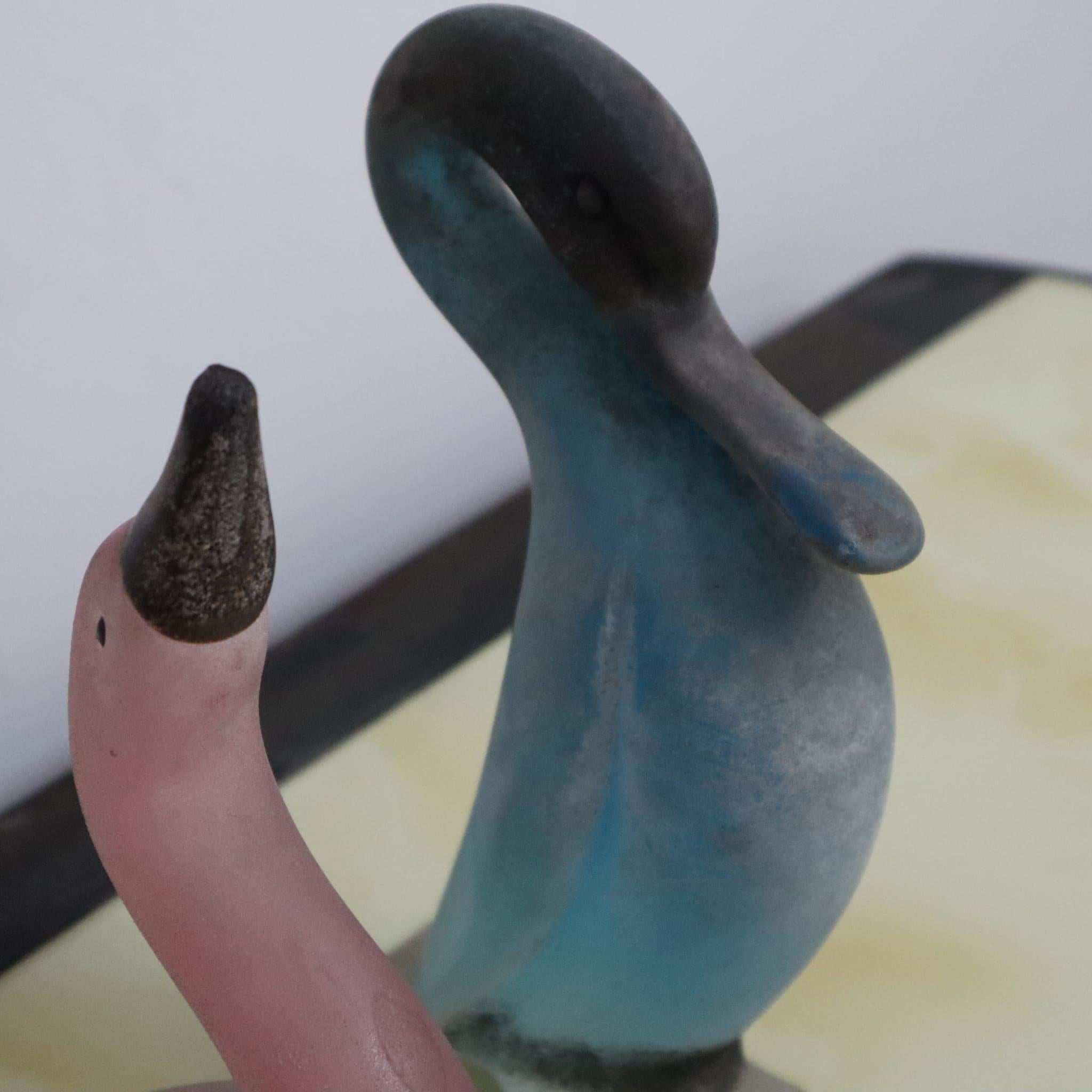 Vögel aus Murano-Glas von Cenedese Italienische Skulpturen aus der Mitte des modernen Jahrhunderts 1970er (Moderne der Mitte des Jahrhunderts) im Angebot