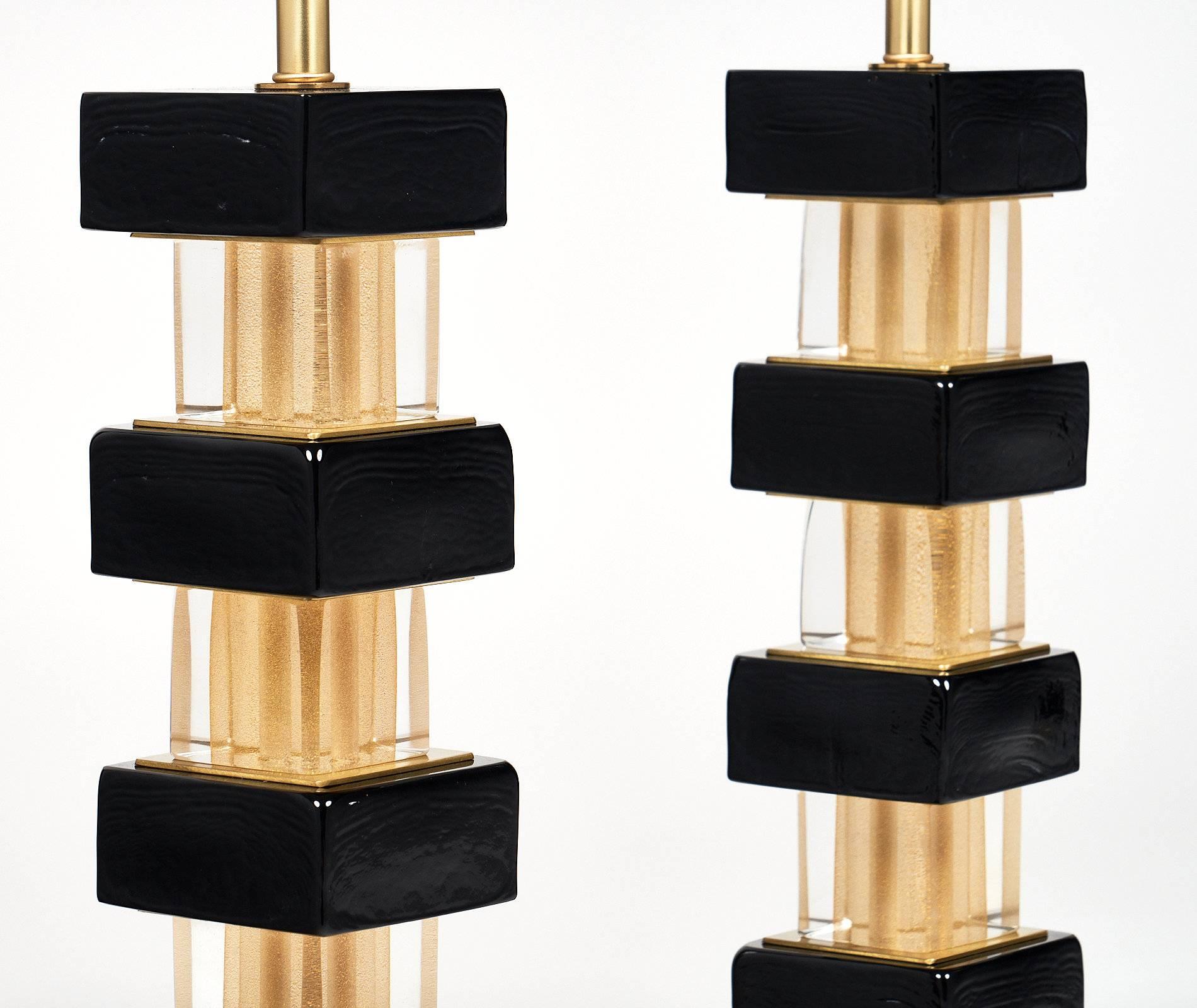 black and gold table lamps