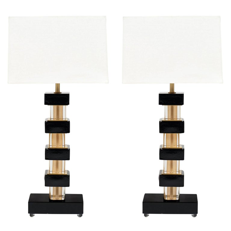 Murano Glass Black and Gold Lamps For Sale at 1stDibs | glass and gold lamps,  glass and gold rod table lamp, black & gold lamps