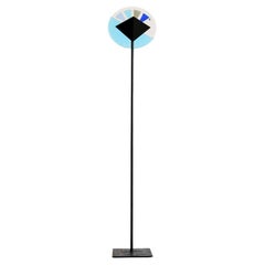 Lampadaire en verre de Murano et métal noir par ITRE Firme di Vetro