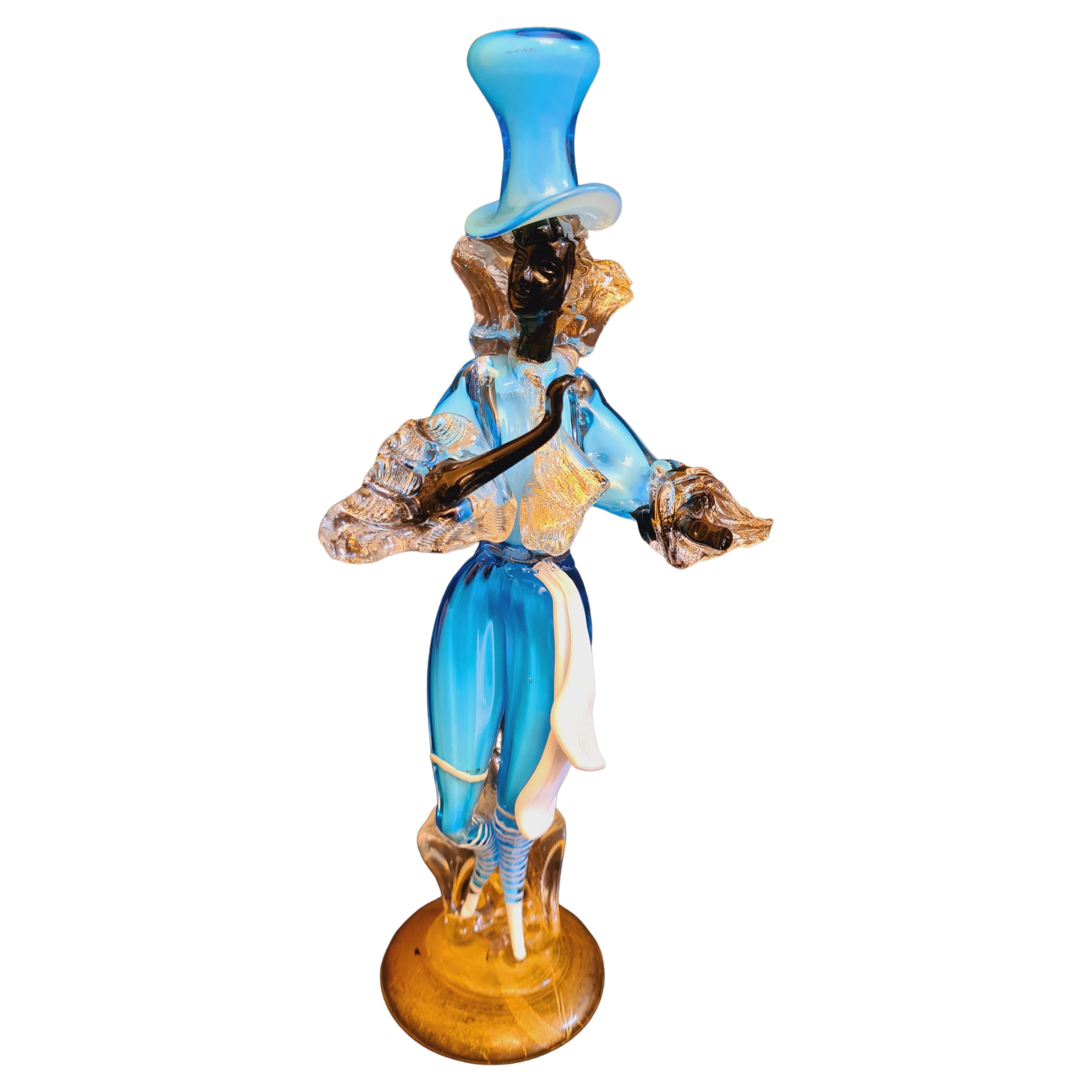 Middle of century Murano Glass Dancer with Gold Leaf For Sale