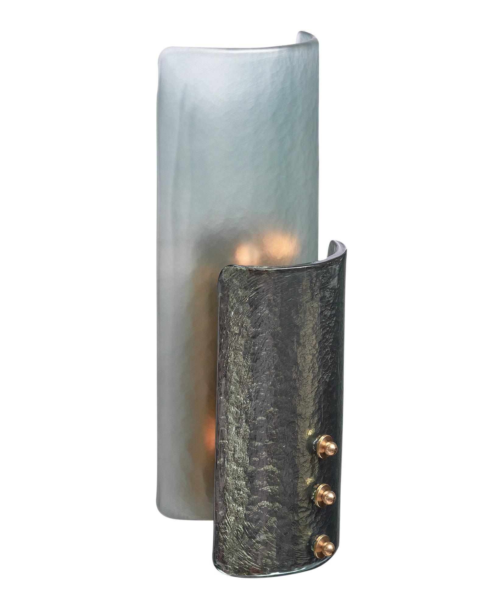 Murano Glass “Bleu Pétrole” Sconces For Sale 2