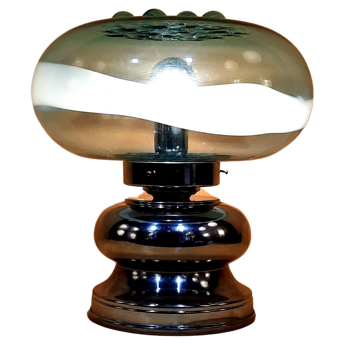 Lampe de table soufflée en verre de Murano 1970 en vente