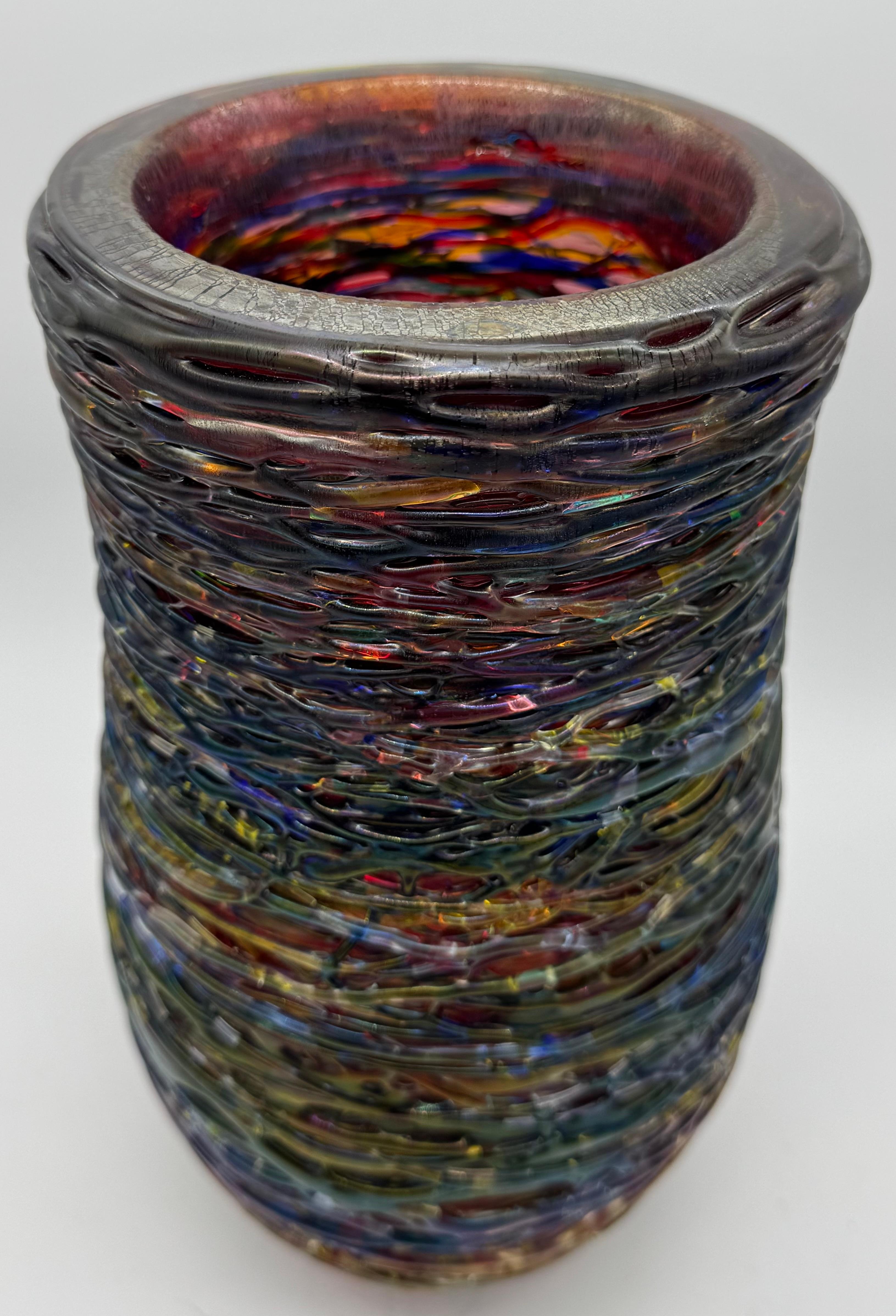 Italiano Vaso in vetro soffiato di Murano in vendita