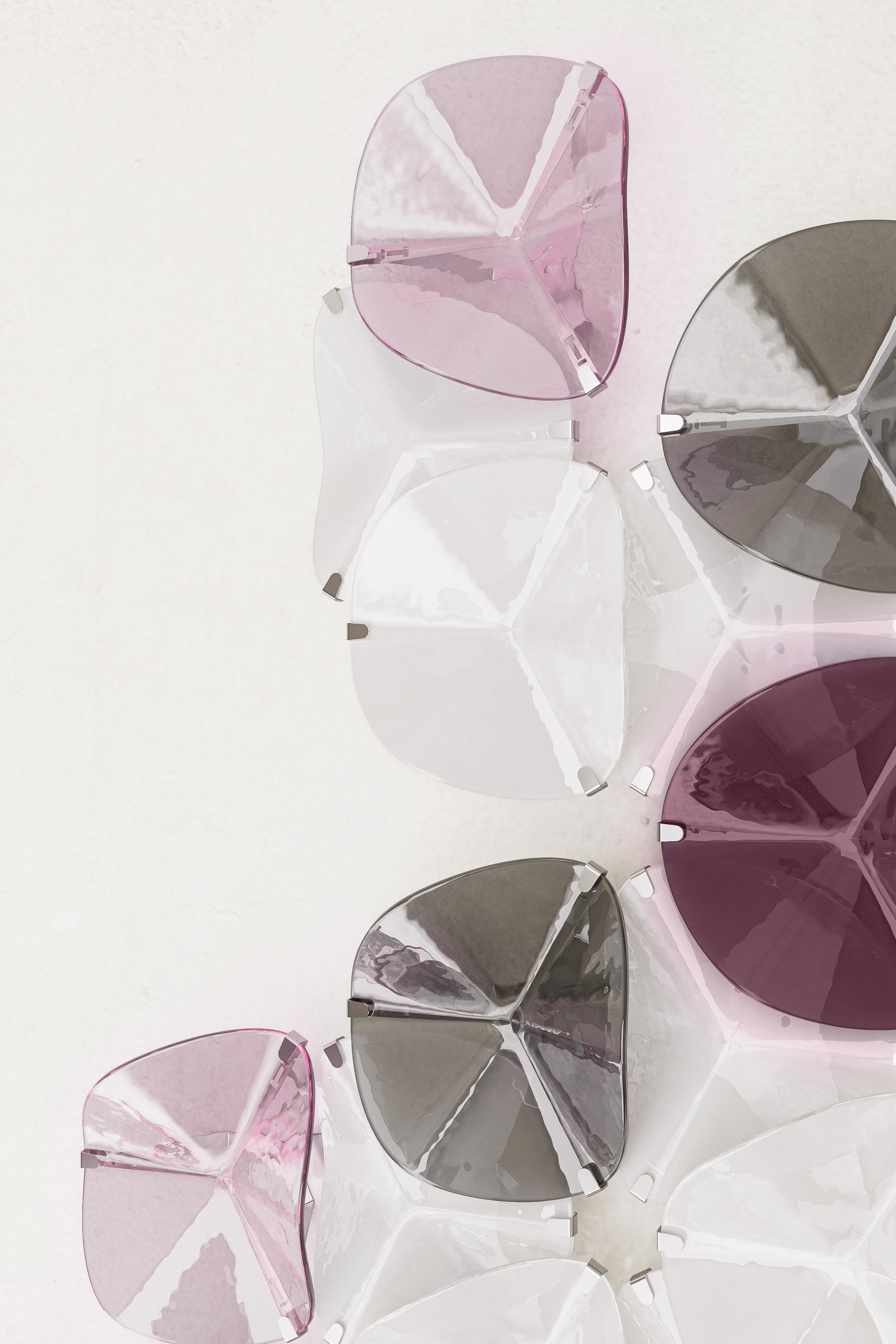 Appliques murales en mosaïque bleue et verte en verre de Murano faites à la main en Espagne en vente 1