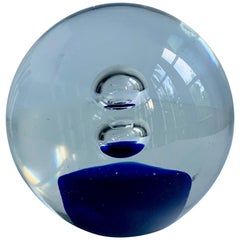 Murano Glass Blue Paperweight