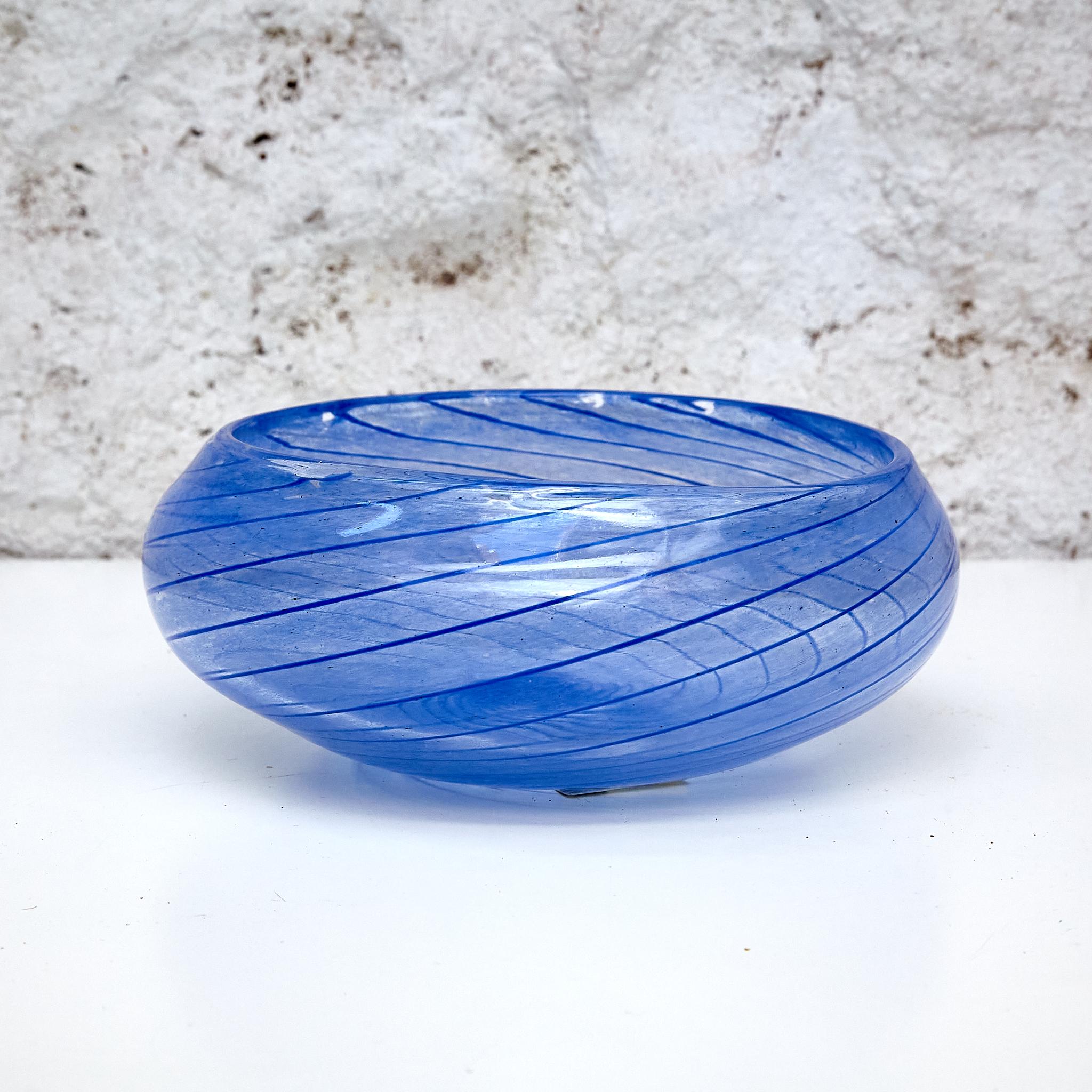 Vase bleu en verre de Murano par Cenedese Vetri, vers 1950 Bon état - En vente à Barcelona, Barcelona