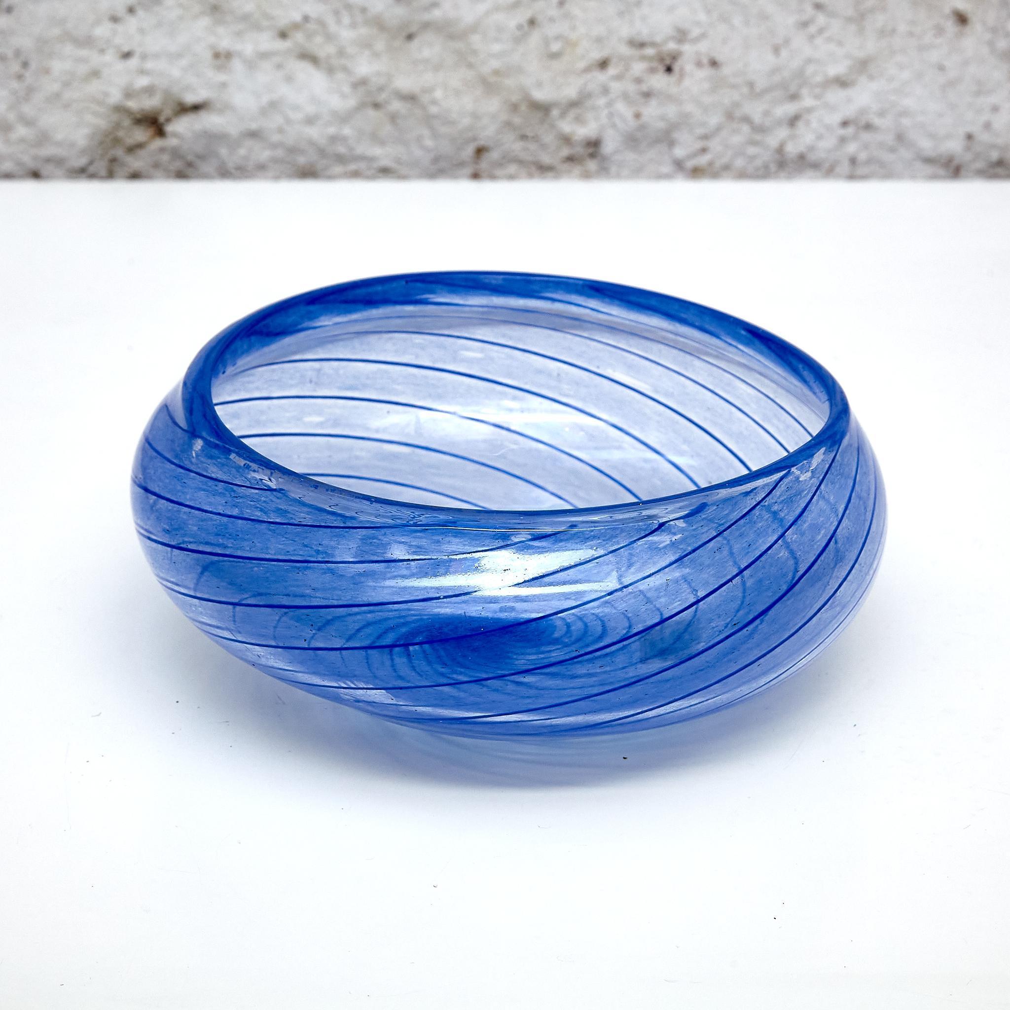 Jarrón azul de cristal de Murano de Cenedese Vetri - Italia, circa 1950 Moderno de mediados de siglo en venta