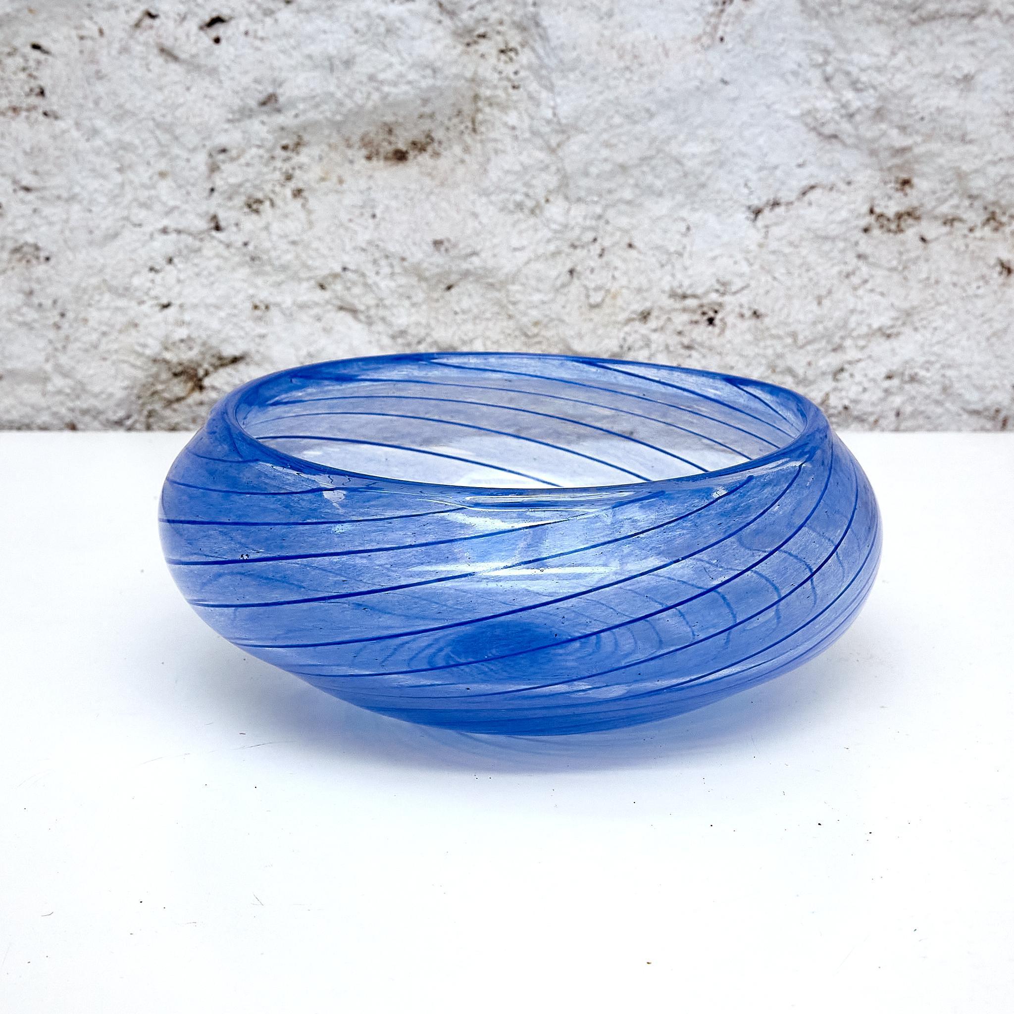Jarrón azul de cristal de Murano de Cenedese Vetri - Italia, circa 1950 Italiano en venta