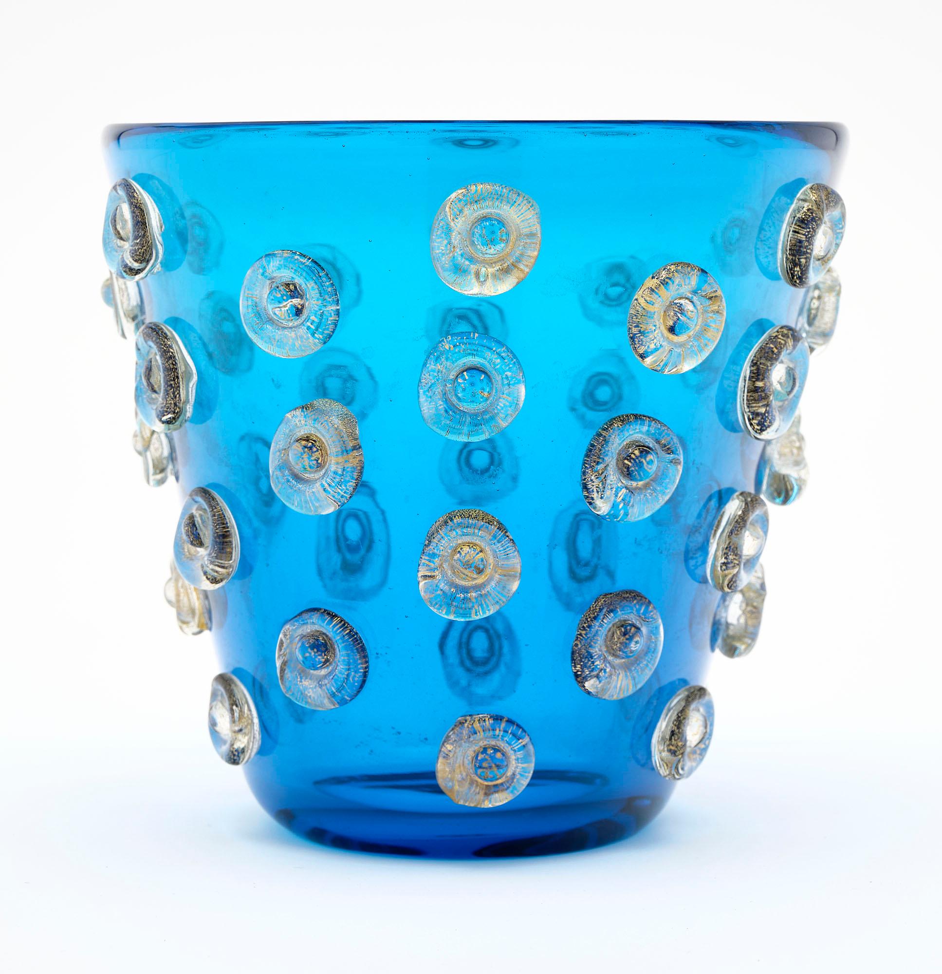 Mid-Century Modern Murano Glass Blue Vases