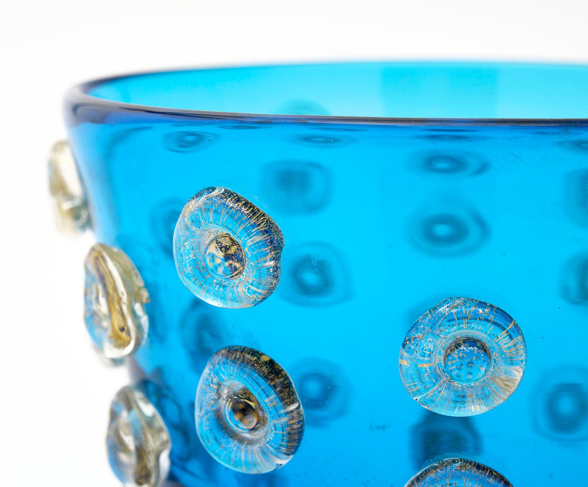 Late 20th Century Murano Glass Blue Vases