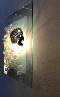 Murano Glass "Bolle in Aria" Wall Sconce, Angelo Brotto