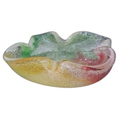 Murano Glass Bollicine Bubbles Bowl/Dish - Unusual Rainbow Type Multicolor