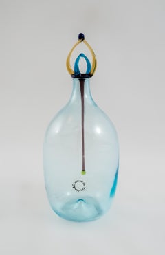 Vincenzo Nason Murano Glass Perfume Bottle, Hand-Blown, 1980s Italy