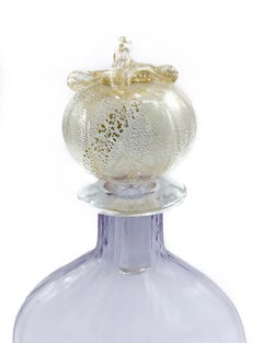 Murano Glass Bottle Signed by Carlo Moretti from the 1970s