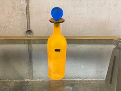 Murano Glass Bottle with Lid by Franco Moretti, Italy, 1980s