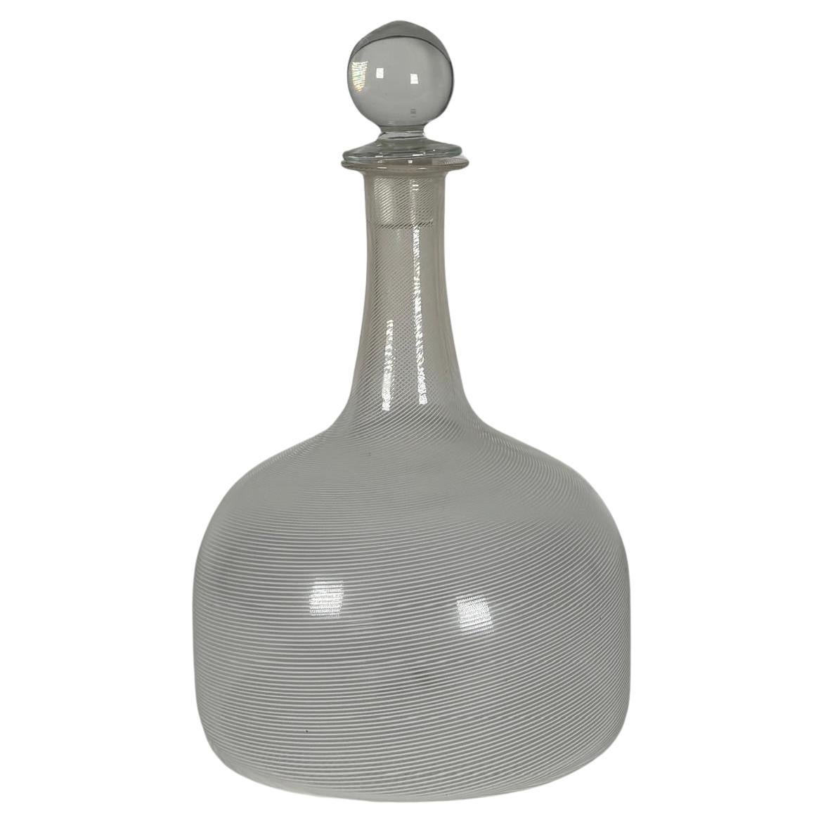 Murano Glass Bottle with Stopper by Tapio Wirkkala for Venini