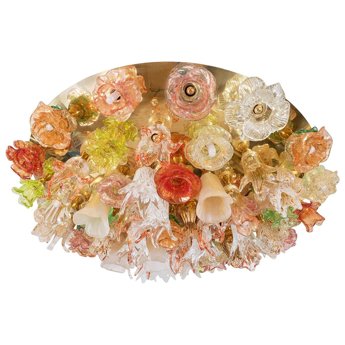 Murano Glass "Bouquet" Flush Mount Fixture