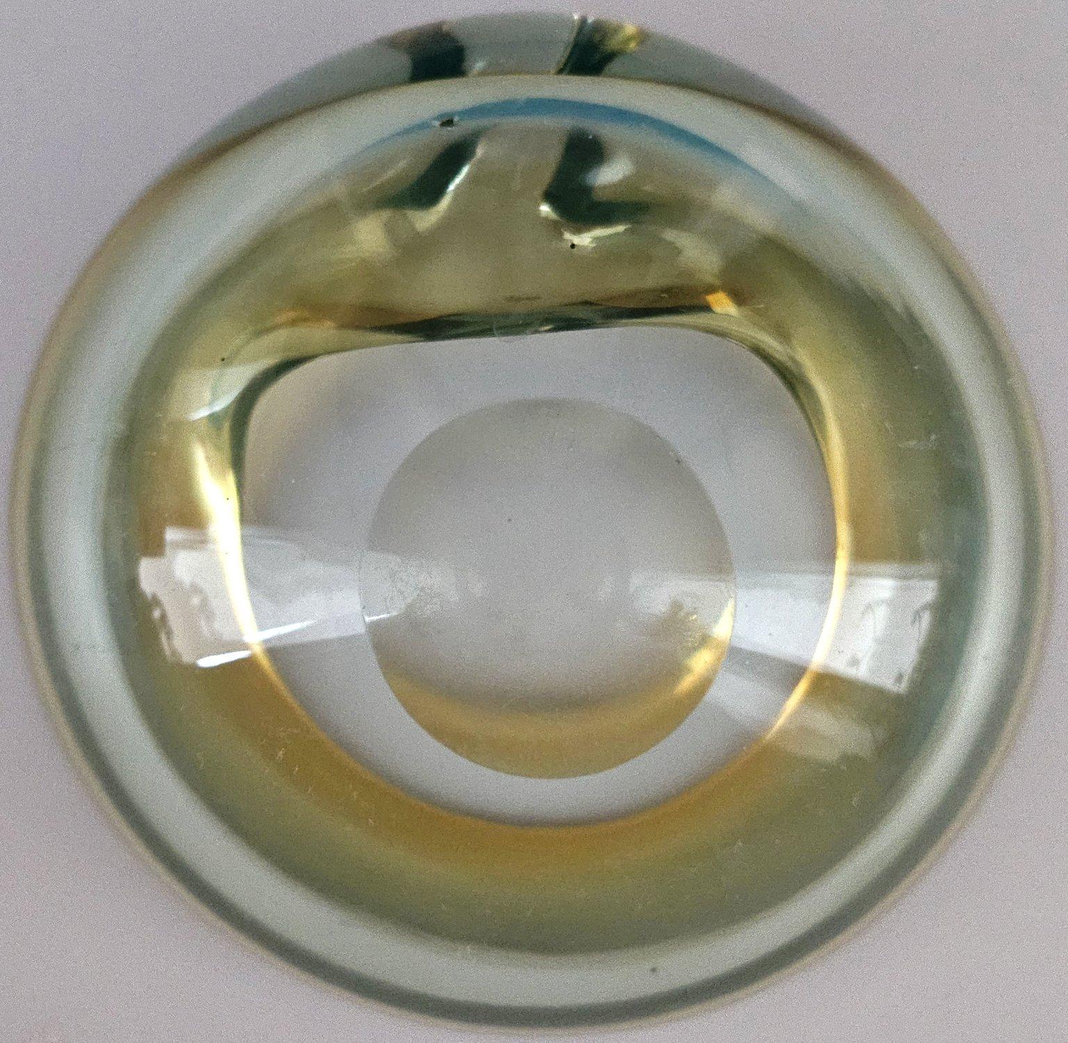 Coupe en verre de Murano, Alfredo Barbini ou Seguso, Aqua Green & Greene Greene en vente 4