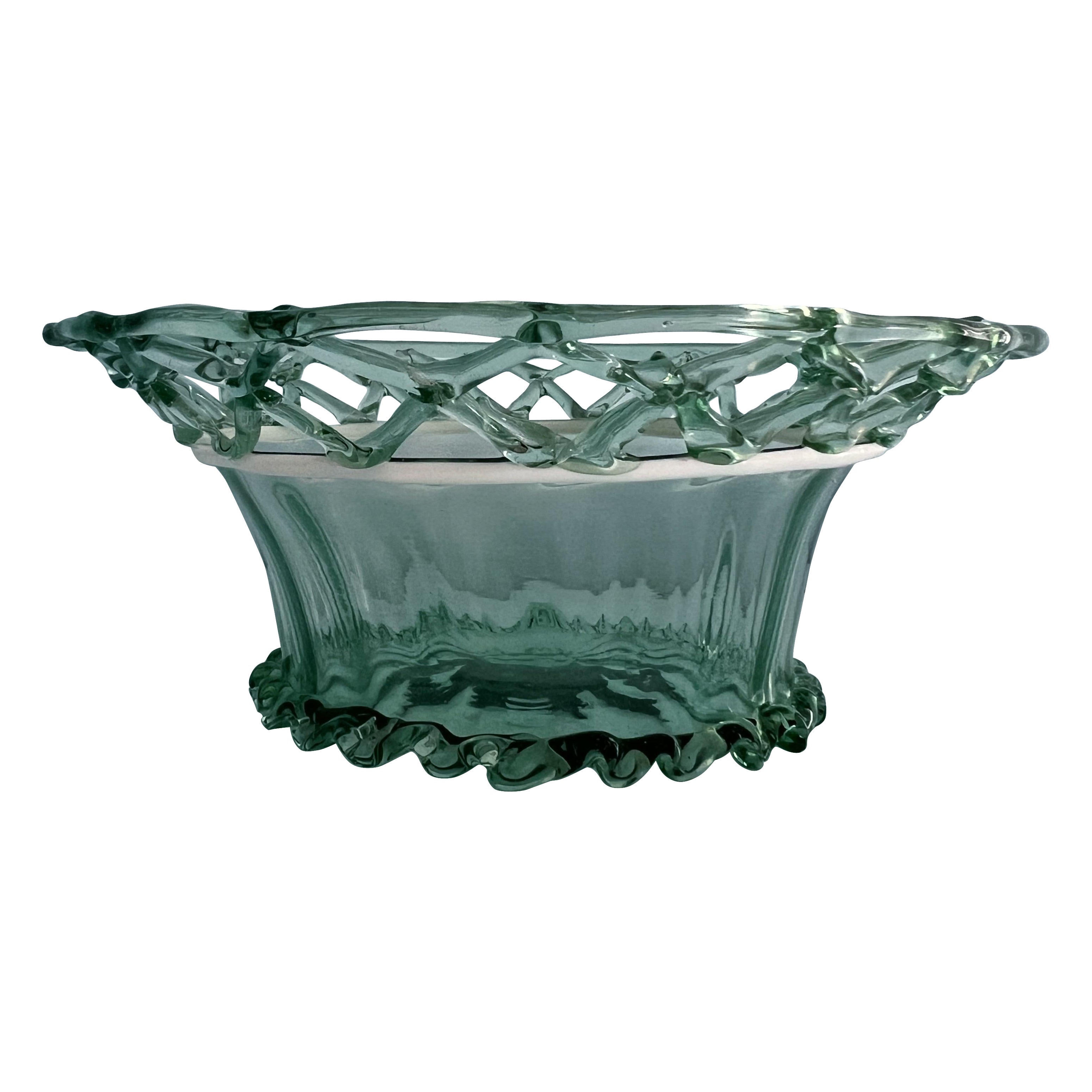 Murano Glass Bowl, Attributed to Barovier 
Toso, Italy, Mid-20th Century