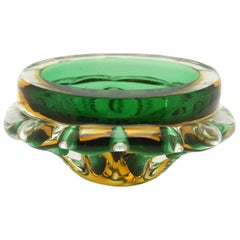 Vintage Murano Glass Bowl Attributed to Flavio Poli for Seguso D'arte, circa 1960