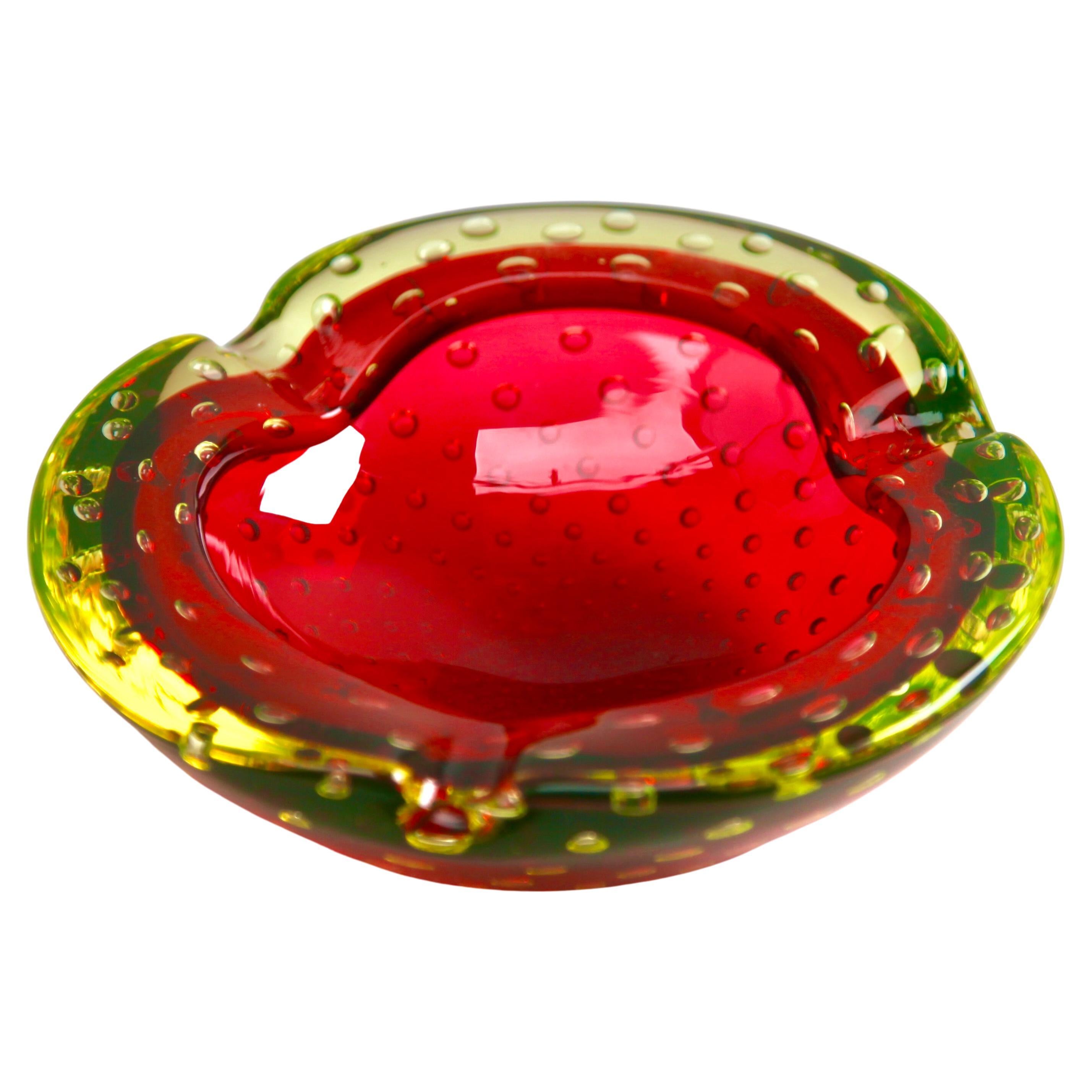 Murano Glass Bowl Attributed to Flavio Poli for Seguso For Sale