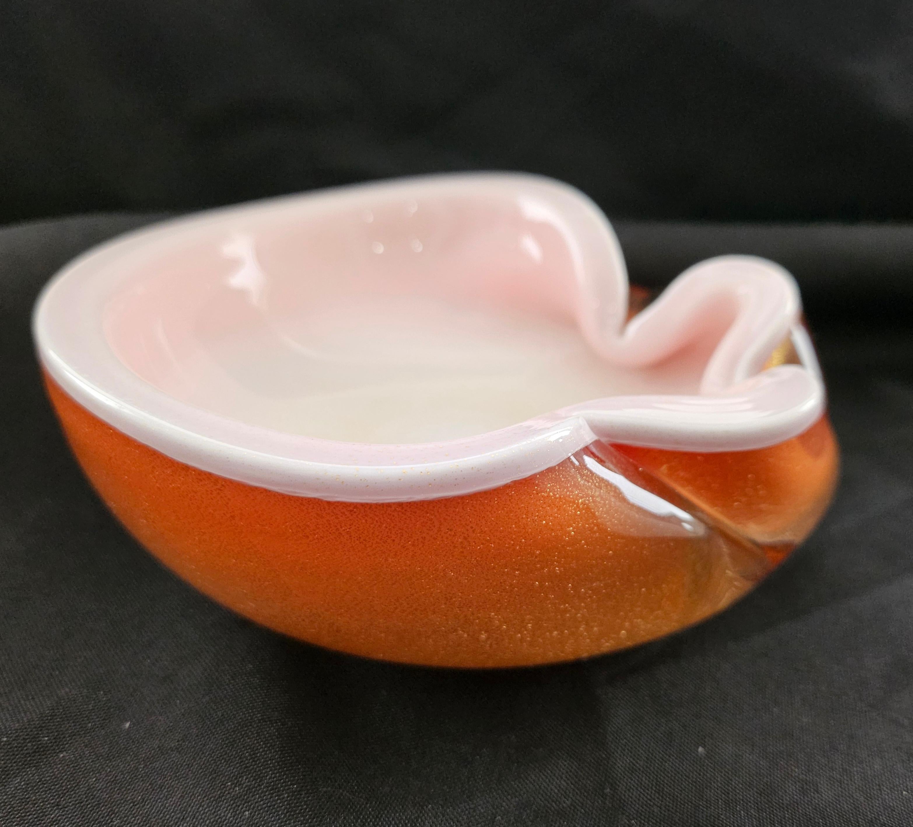 Bol en verre de Murano avec Polveri dorés d'Alfredo Barbini pour Camer - VENTE DE LIQUIDATION en vente 2