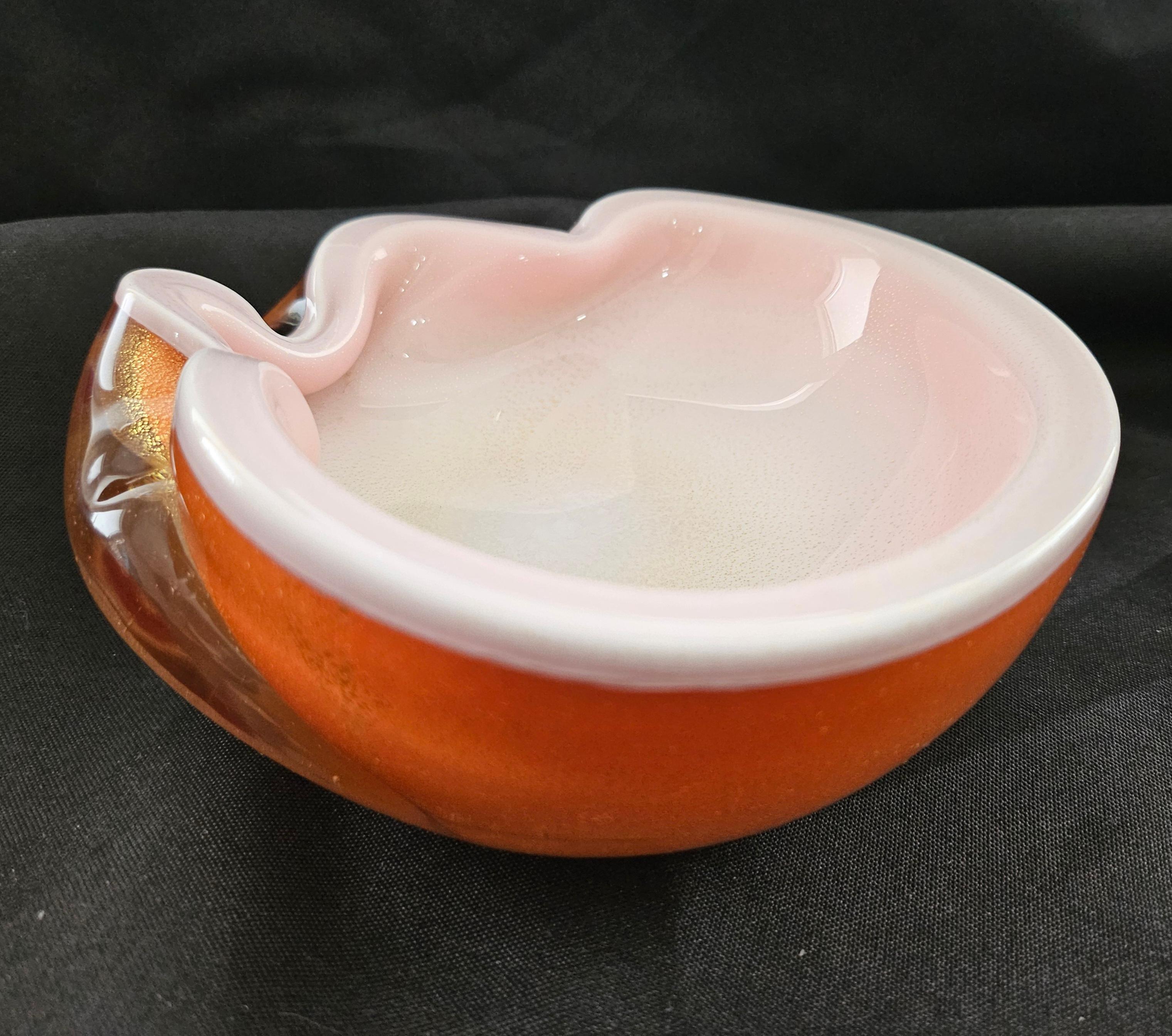 Bol en verre de Murano avec Polveri dorés d'Alfredo Barbini pour Camer - VENTE DE LIQUIDATION en vente 3