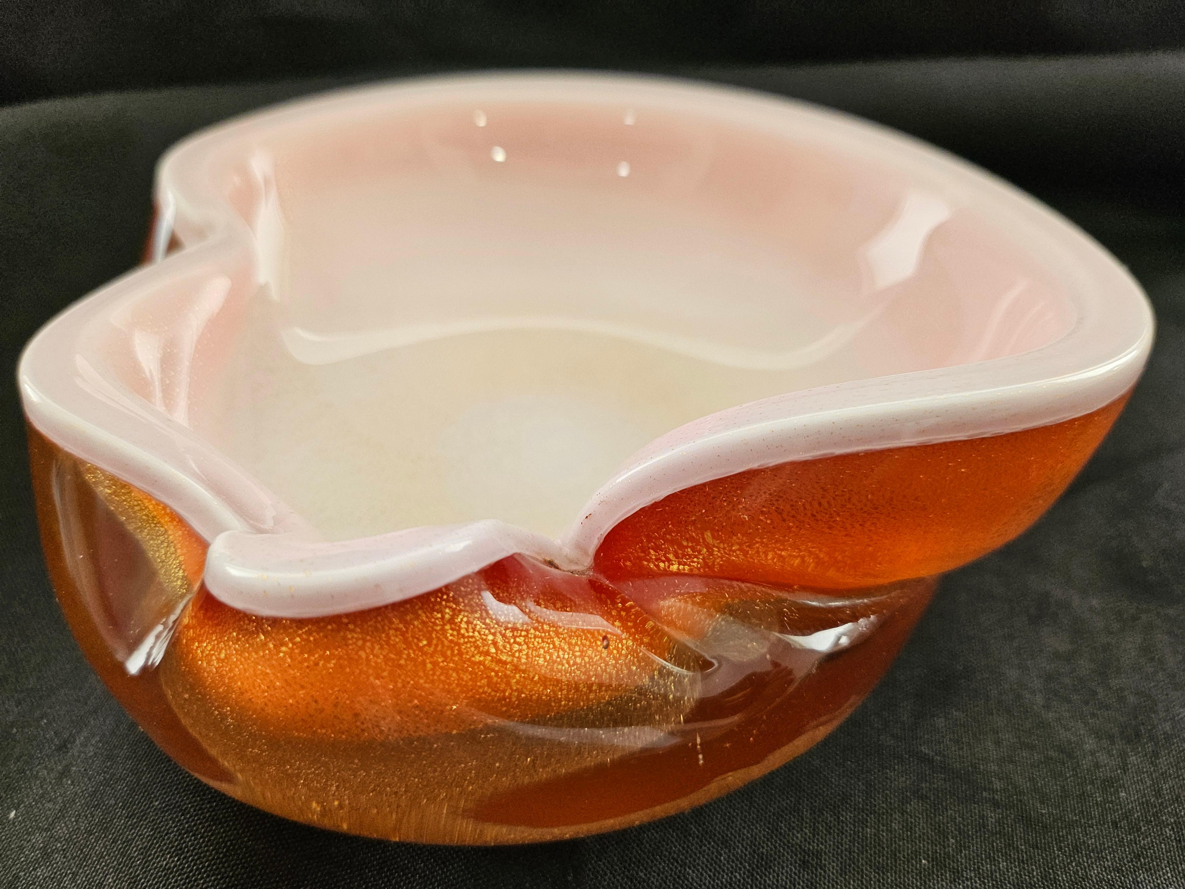 Bol en verre de Murano avec Polveri dorés d'Alfredo Barbini pour Camer - VENTE DE LIQUIDATION en vente 4