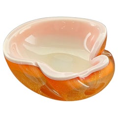 Murano Glass Bowl w/Gold Polveri by Alfredo Barbini for Camer