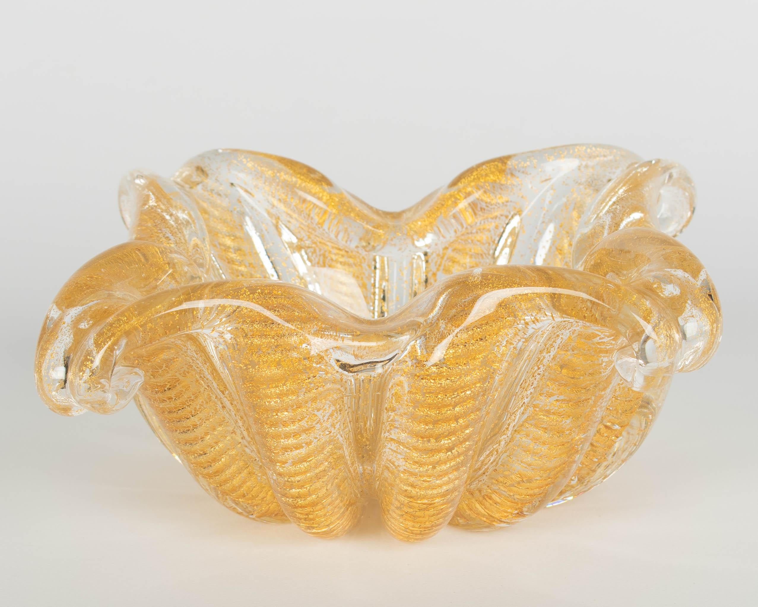 Mid-Century moderno Ciotola in vetro di Murano di Barovier&Toso in vendita