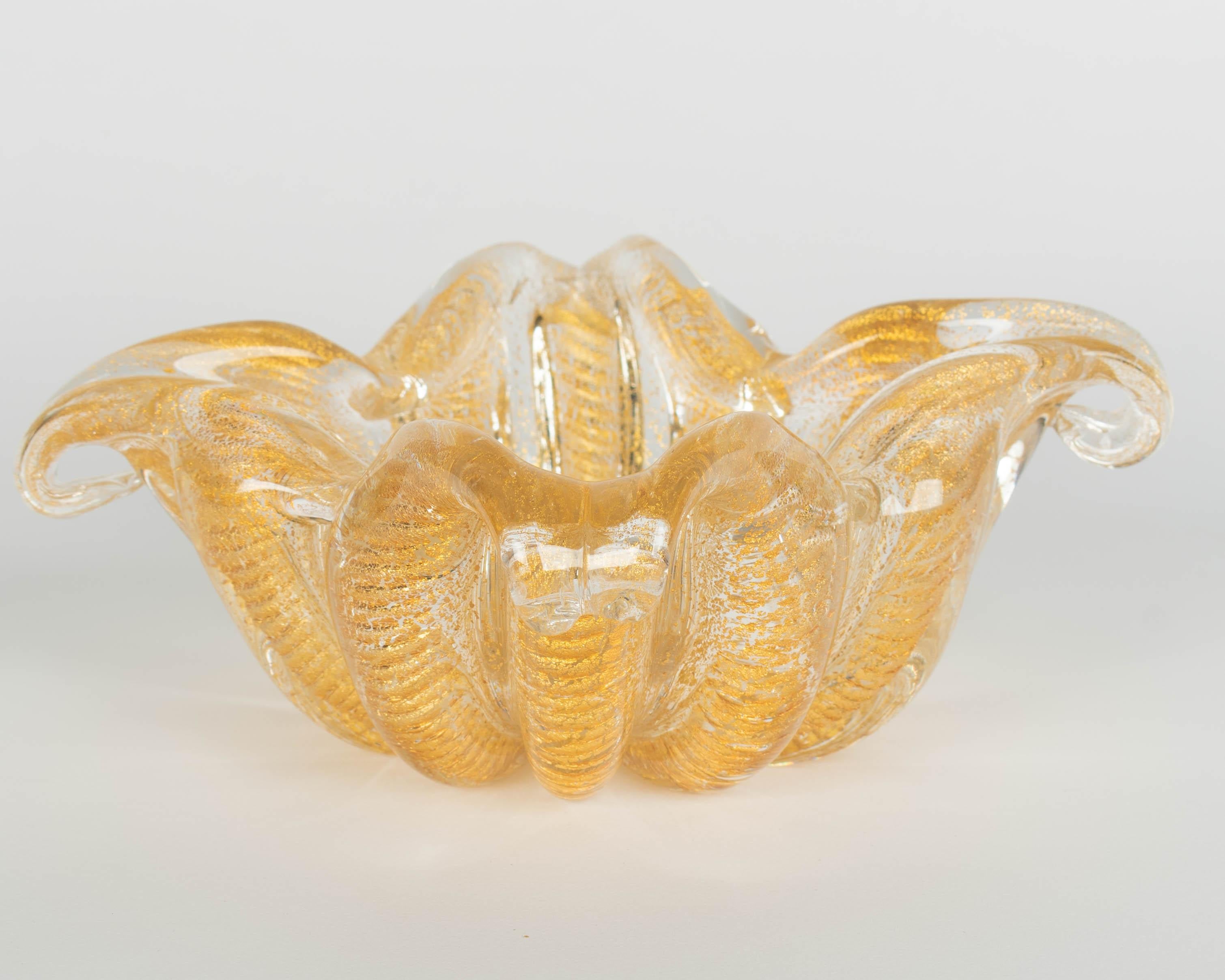 Vetro soffiato Ciotola in vetro di Murano di Barovier&Toso in vendita