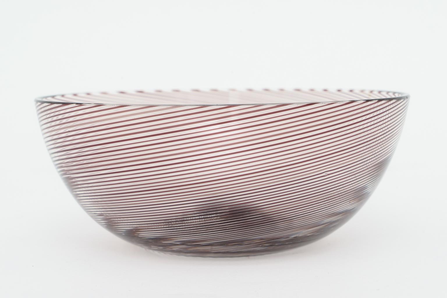 Hand-Crafted Murano Glass Bowl by Venini
