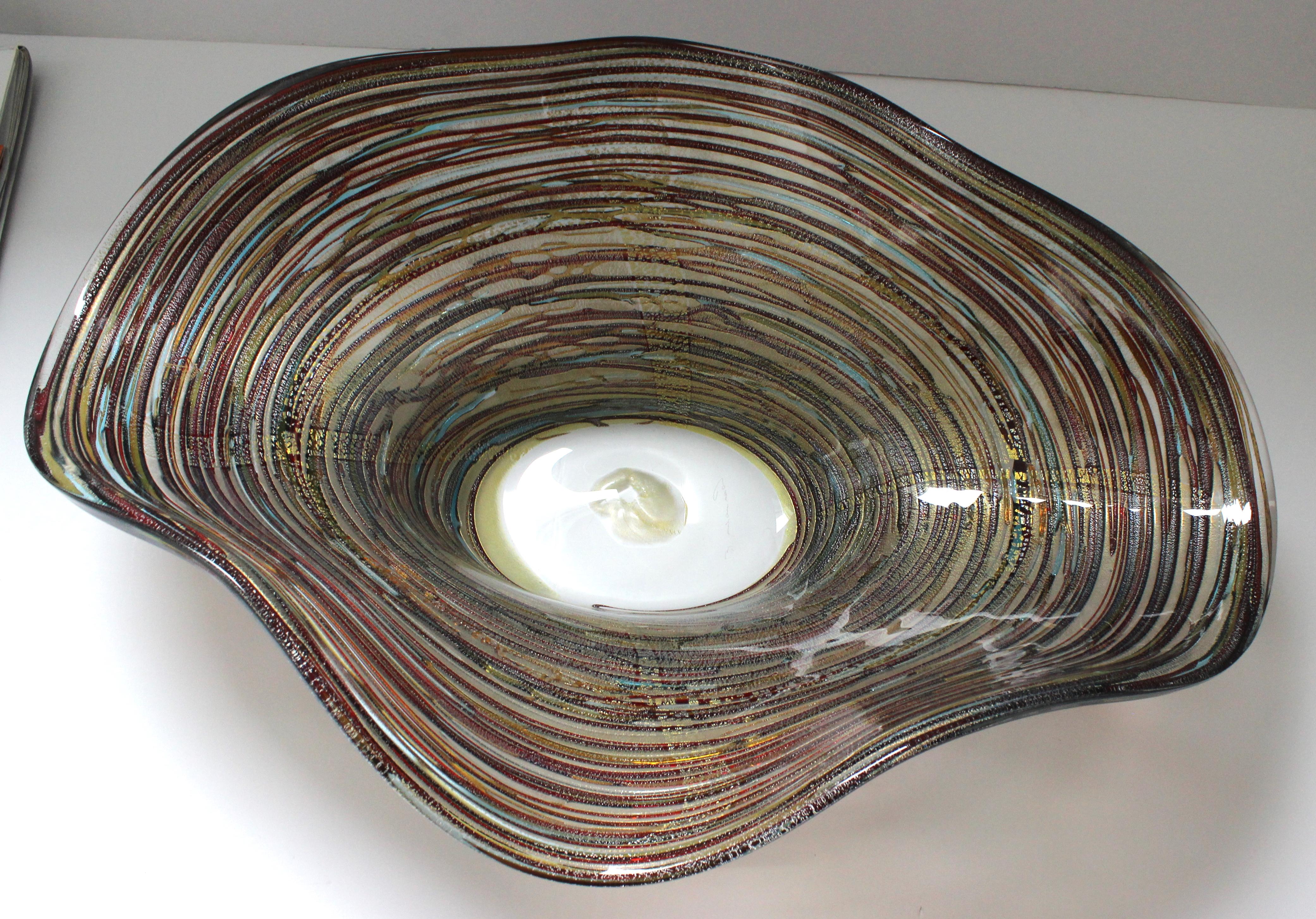 Italian Murano Glass Bowl by Vetro Artistico