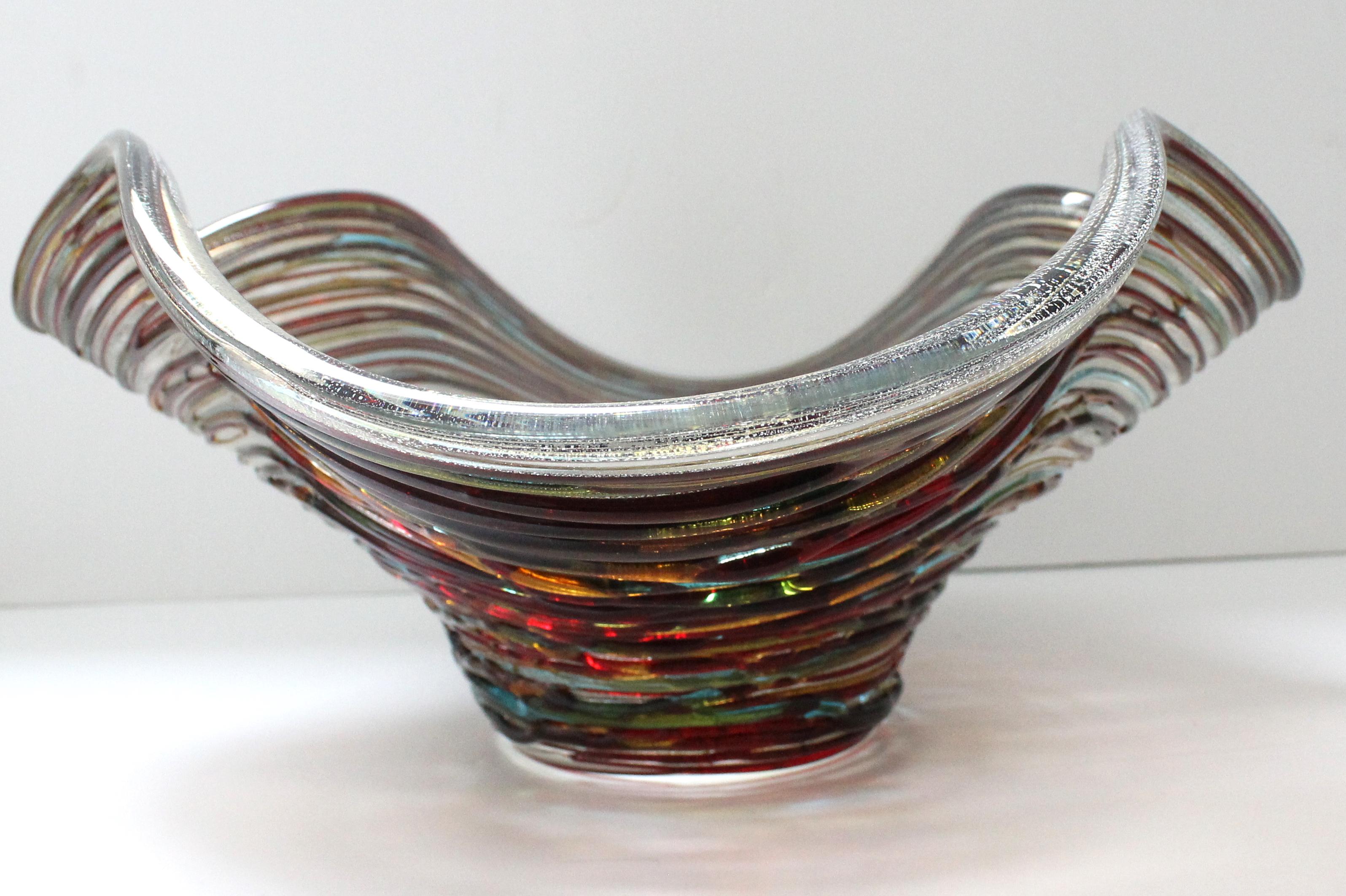 20th Century Murano Glass Bowl by Vetro Artistico