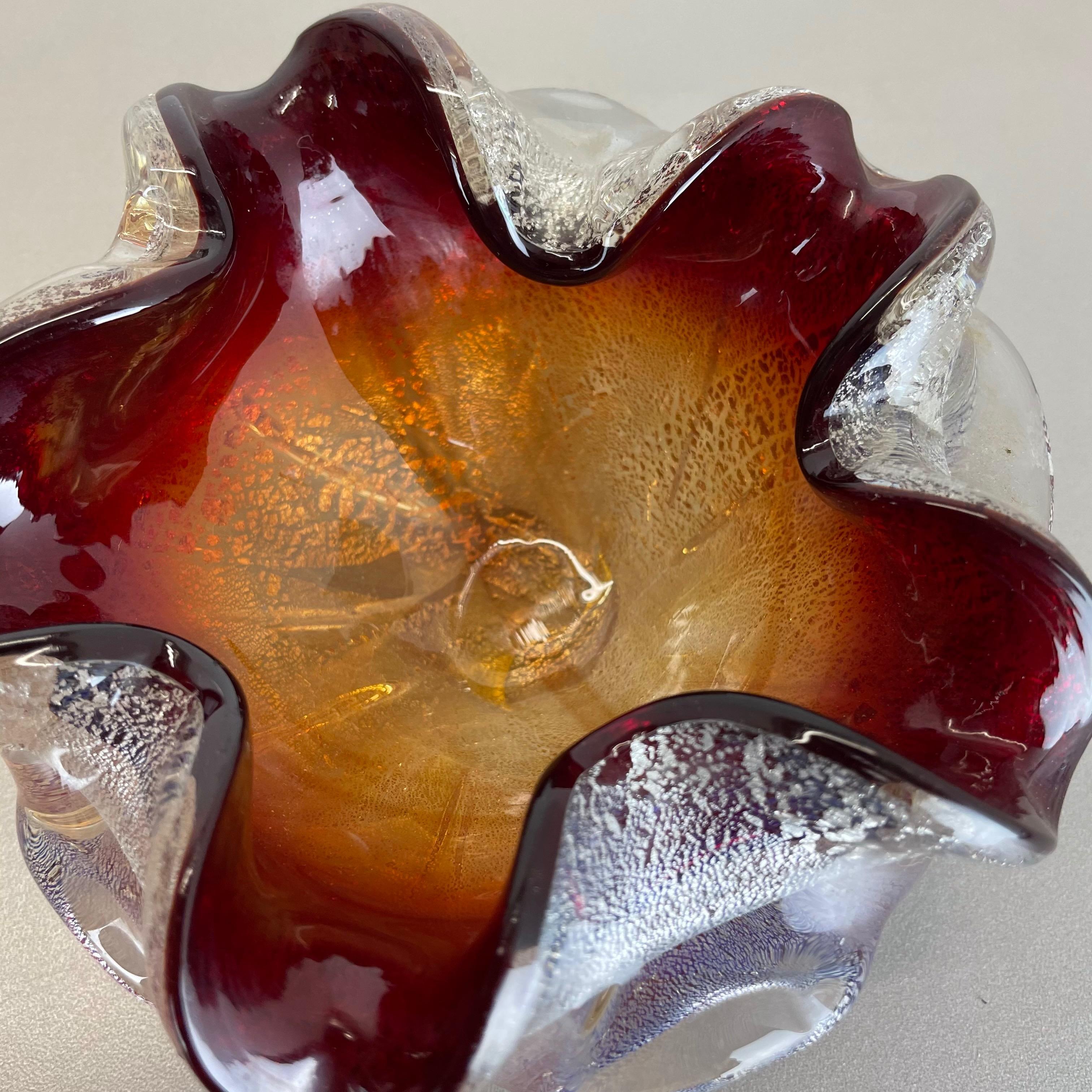 Murano Glass Bowl Element Shell Ashtray Murano Barovier and Toso, Italy, 1970s For Sale 4