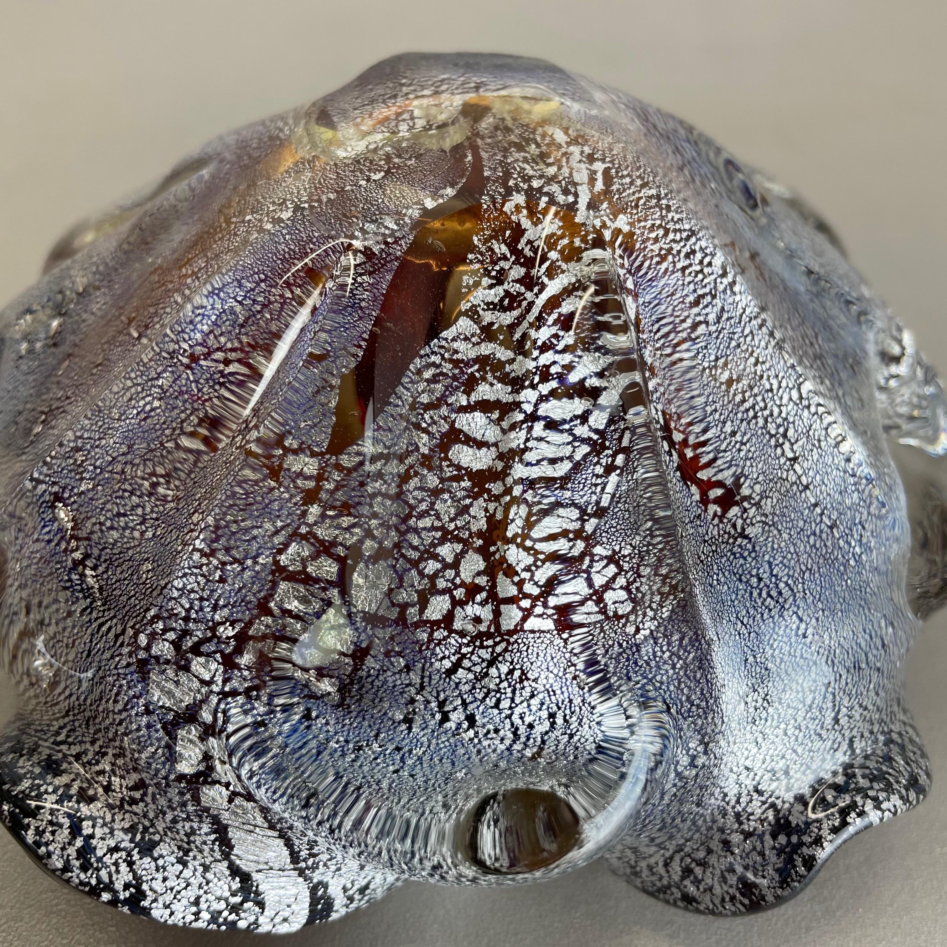 Cendrier à coquille élémentaire en verre de Murano Barovier et Toso, Italie, années 1970 en vente 10