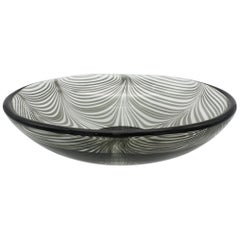 Murano Glass Bowl in "Fenicio" Festooning Pattern by Cenedese, 1970s