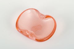 Murano glass bowl in pink with bubble decoration, 1960/70s