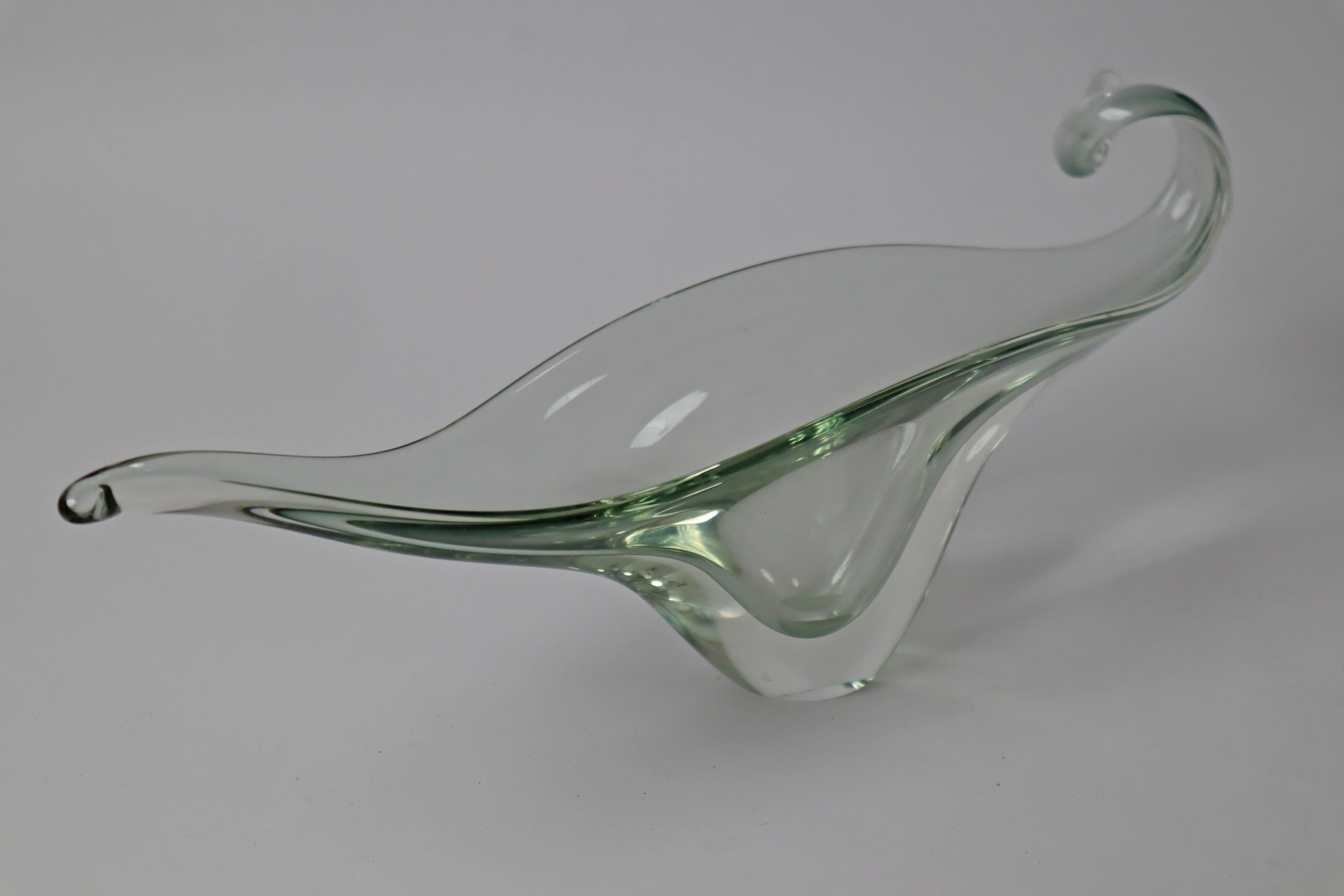 Murano Glass Bowl in the Shape of a Venetian Gondola, Italy 1960s For Sale 8
