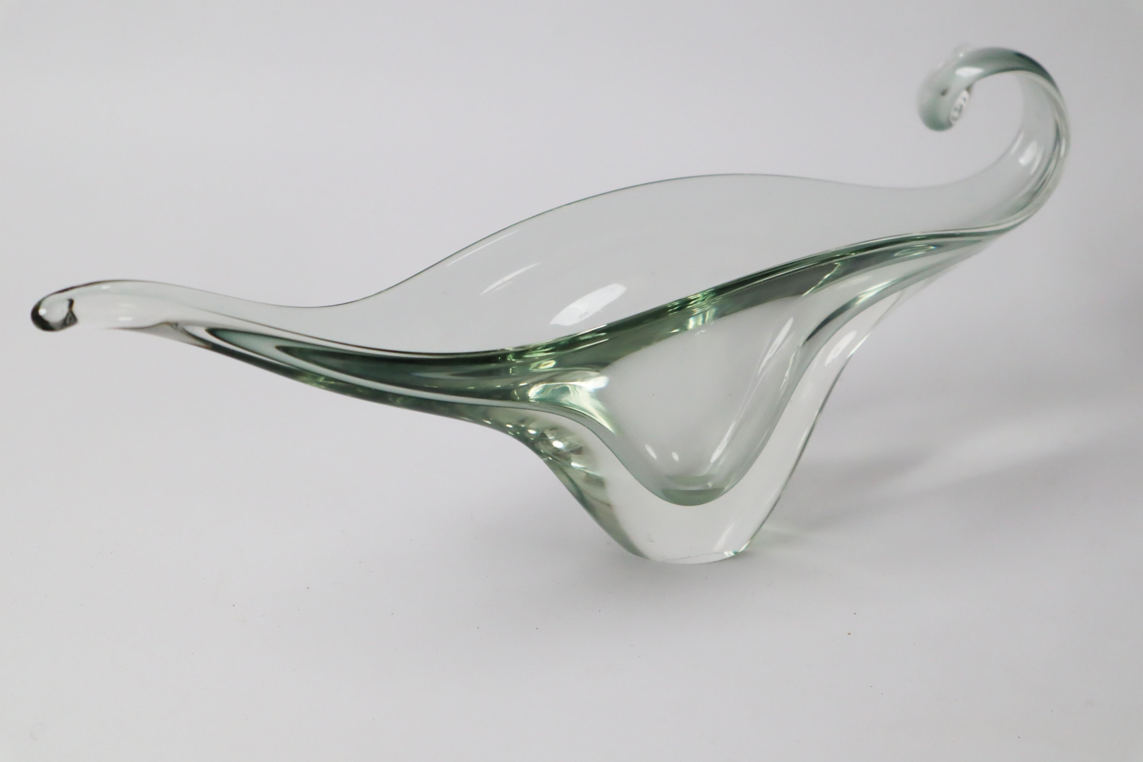 Murano Glass Bowl in the Shape of a Venetian Gondola, Italy 1960s For Sale 9
