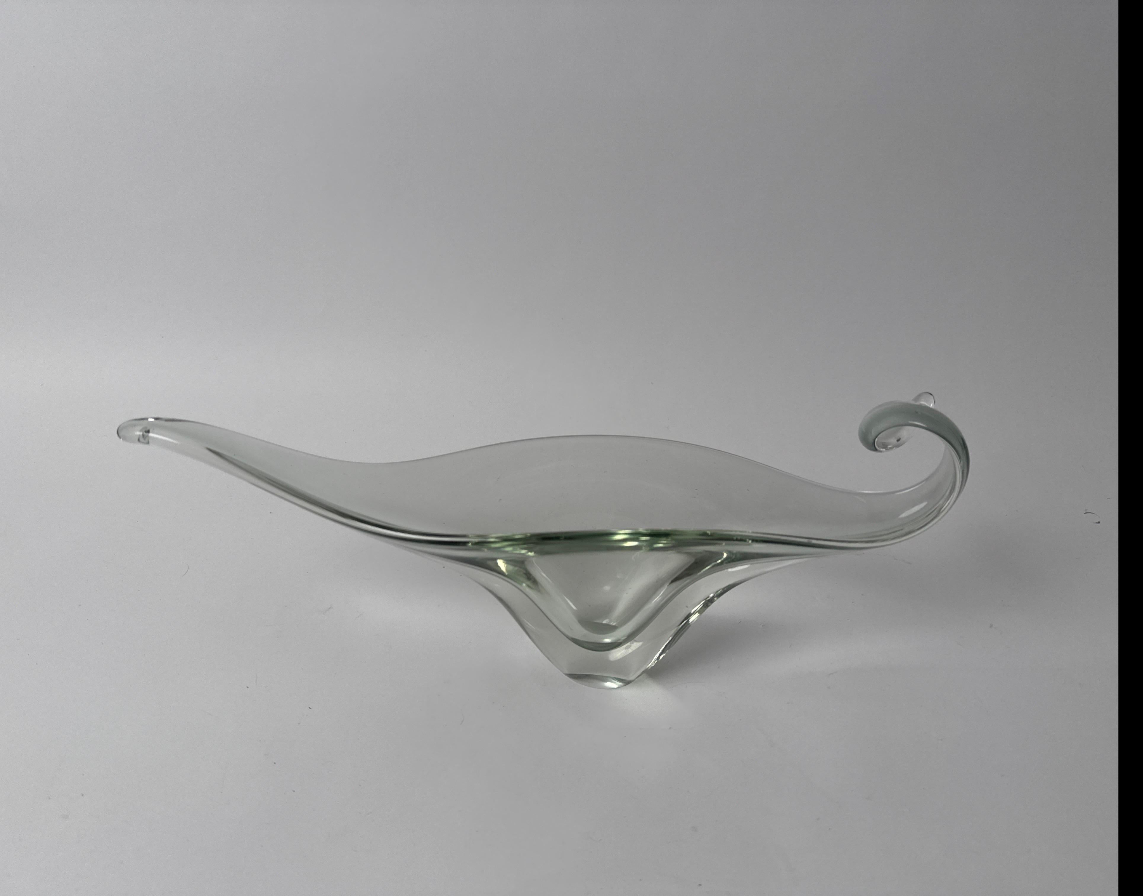 Italian Murano Glass Bowl in the Shape of a Venetian Gondola, Italy 1960s For Sale
