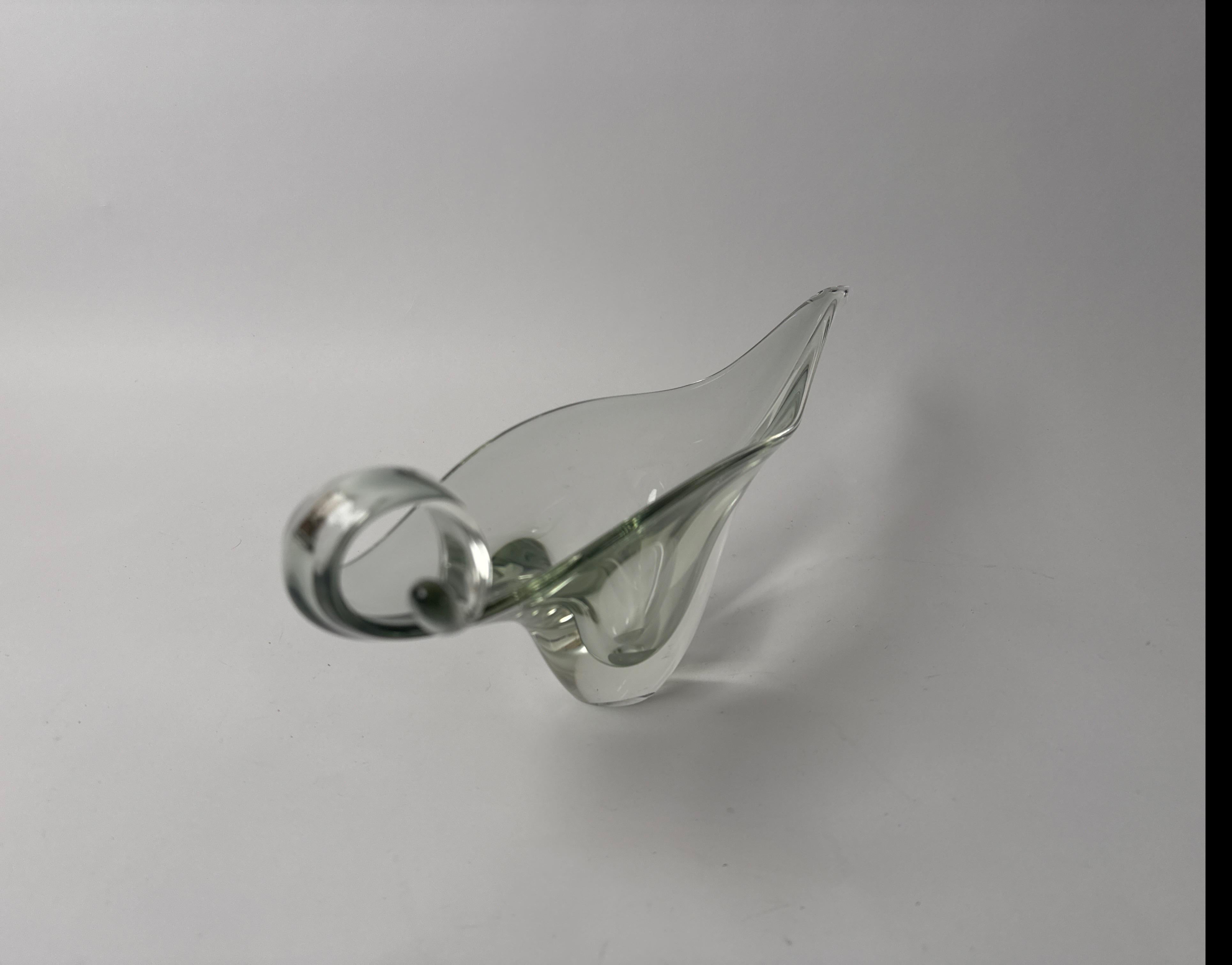 Hand-Crafted Murano Glass Bowl in the Shape of a Venetian Gondola, Italy 1960s For Sale