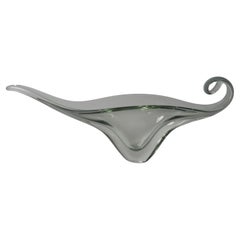 Cuenco de cristal de Murano en forma de góndola veneciana, Italia Años 60