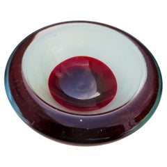 Coupe en verre de Murano dans le style de Gino Cenedese ou Flavio Poli