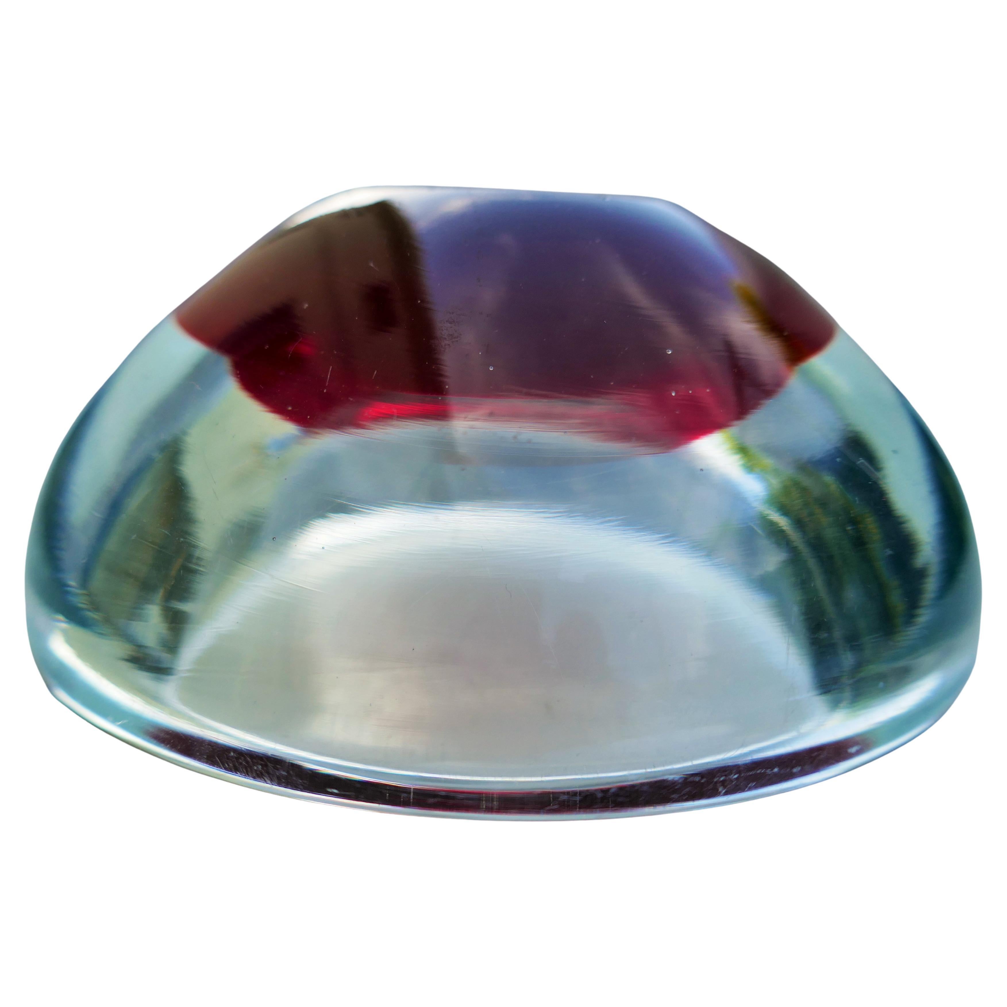 Moderne Murano glass bowl in the style of Gino Cenedese or Flavio Poli en vente