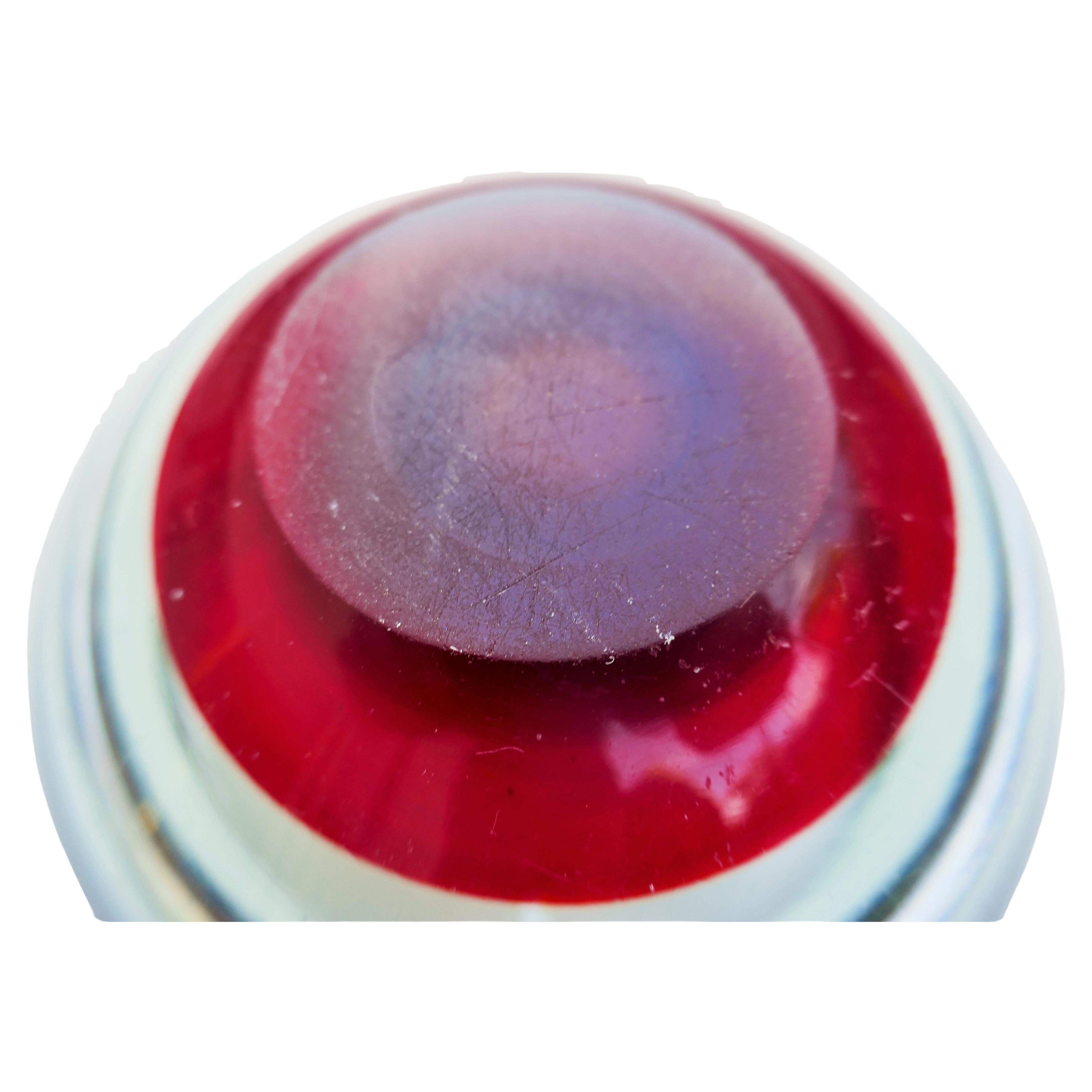 Italian Murano glass bowl in the style of Gino Cenedese or Flavio Poli en vente