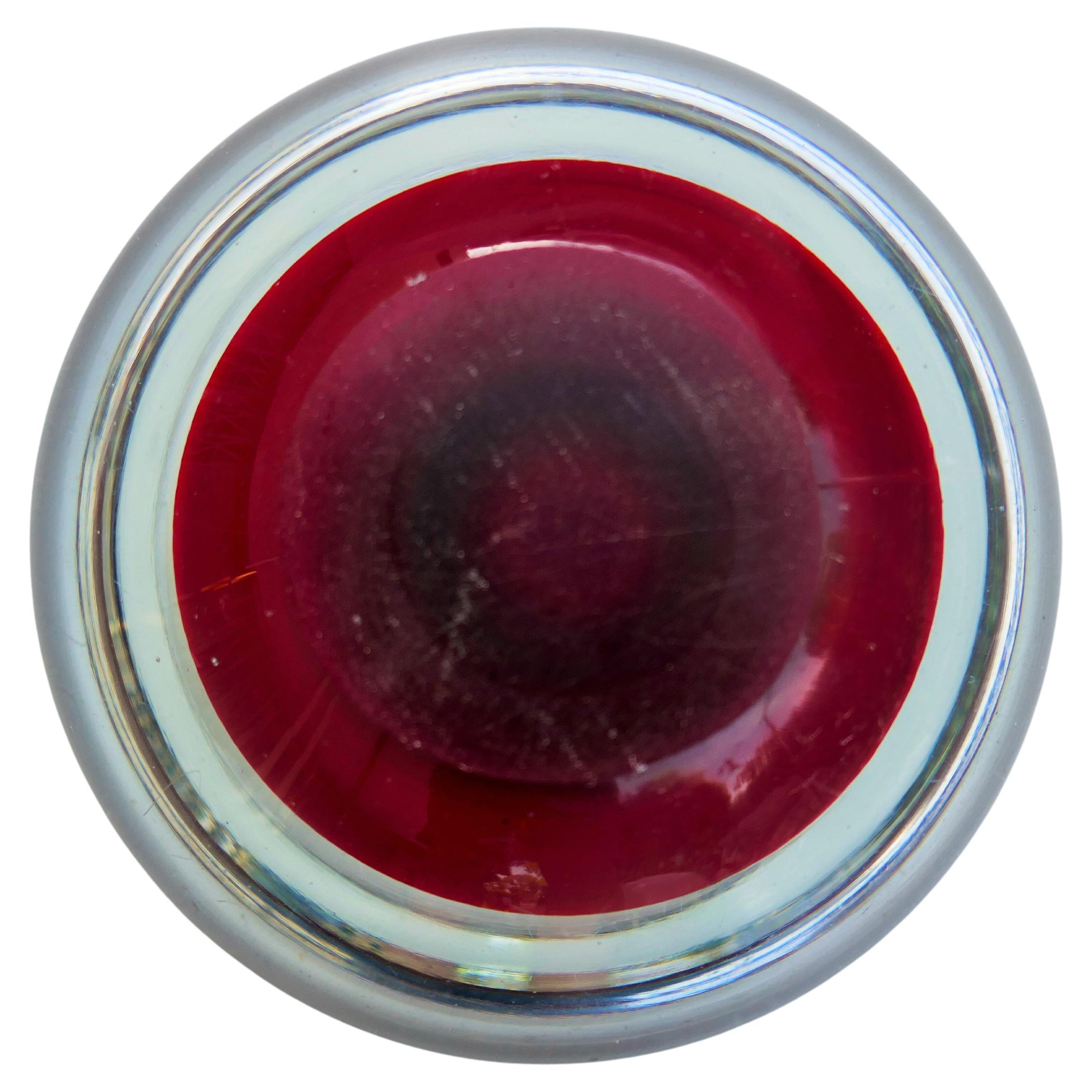 Fait main Murano glass bowl in the style of Gino Cenedese or Flavio Poli en vente