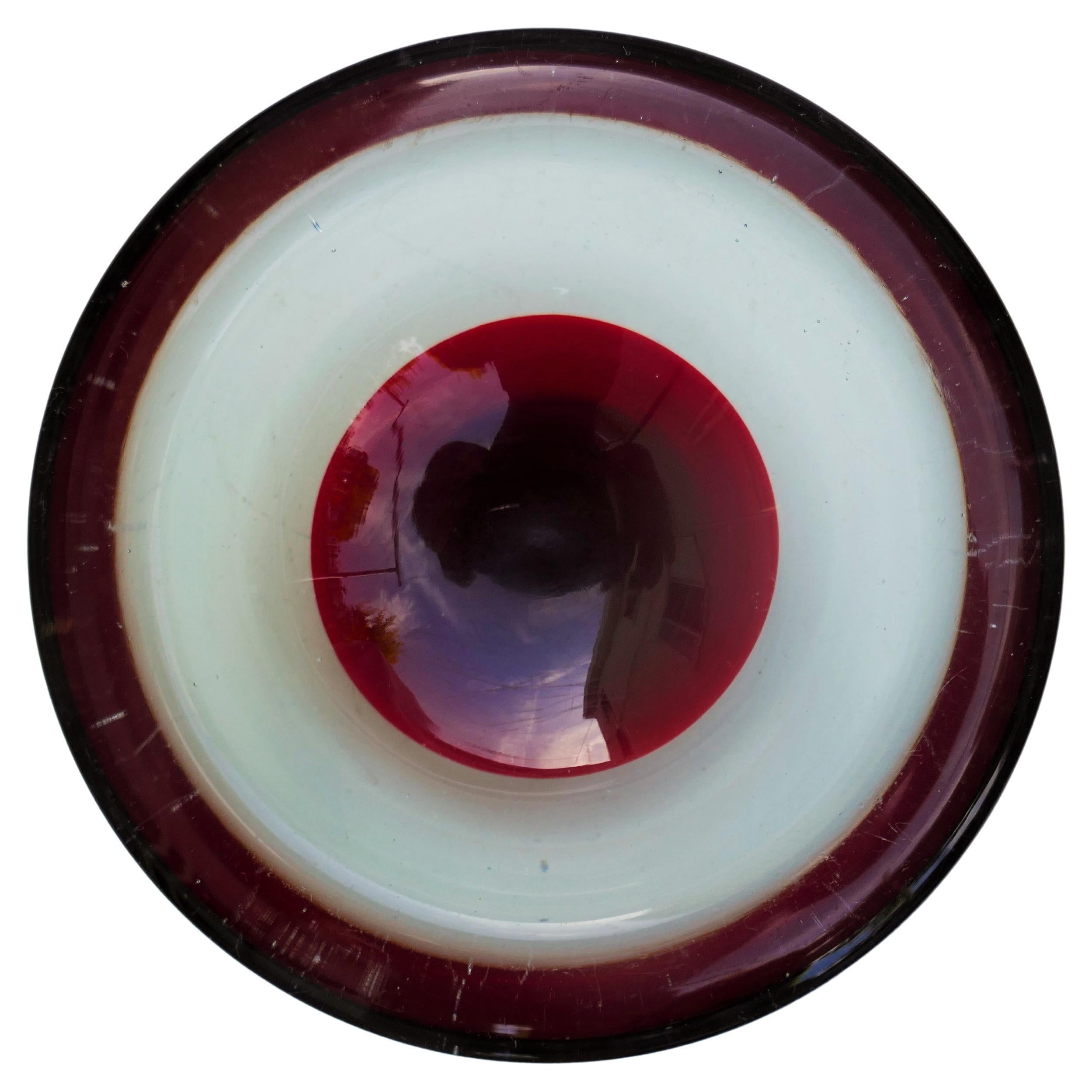 Murano glass bowl in the style of Gino Cenedese or Flavio Poli Bon état - En vente à Lugo, IT